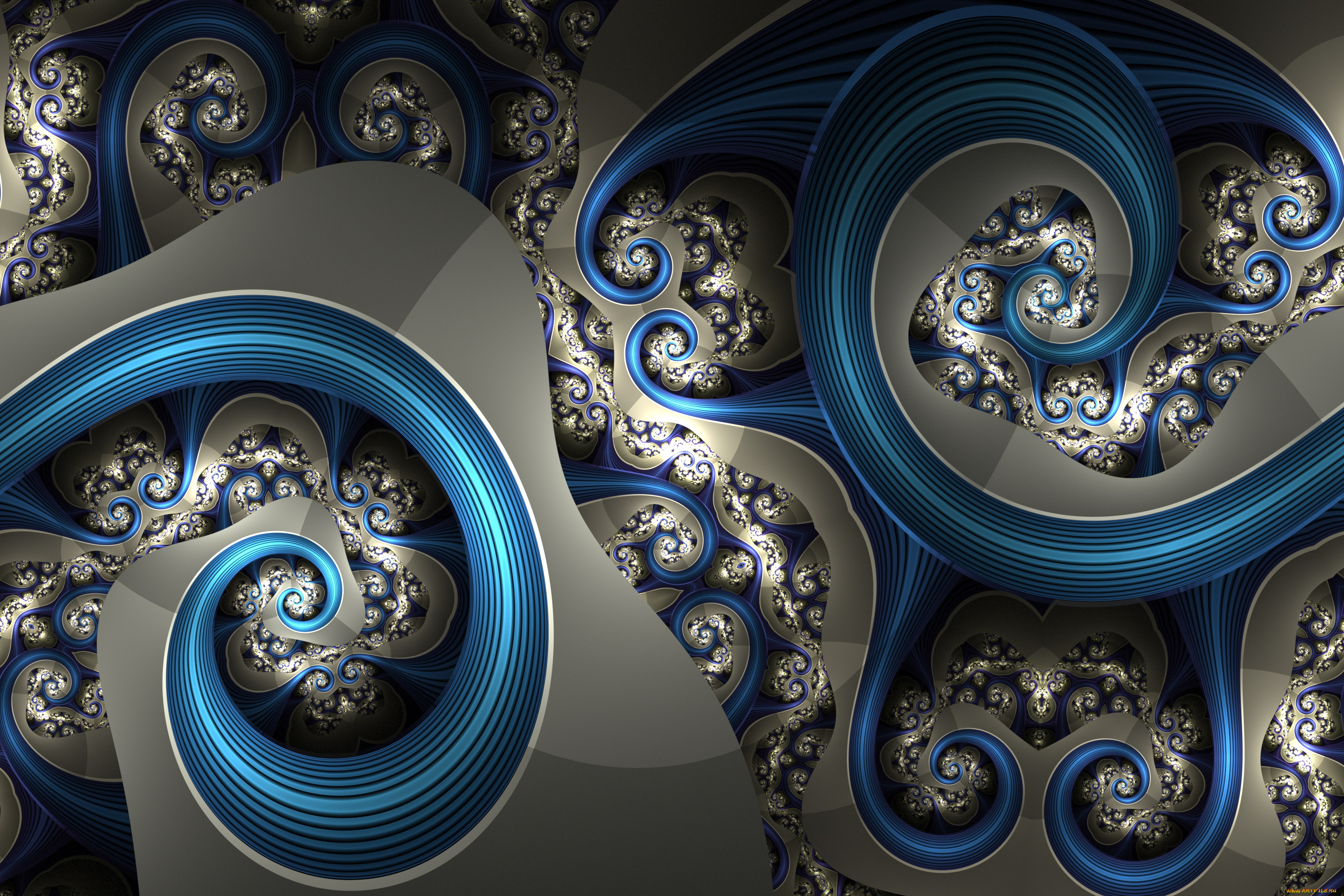 3д, графика, фракталы, , fractal, фон, узор, цвета