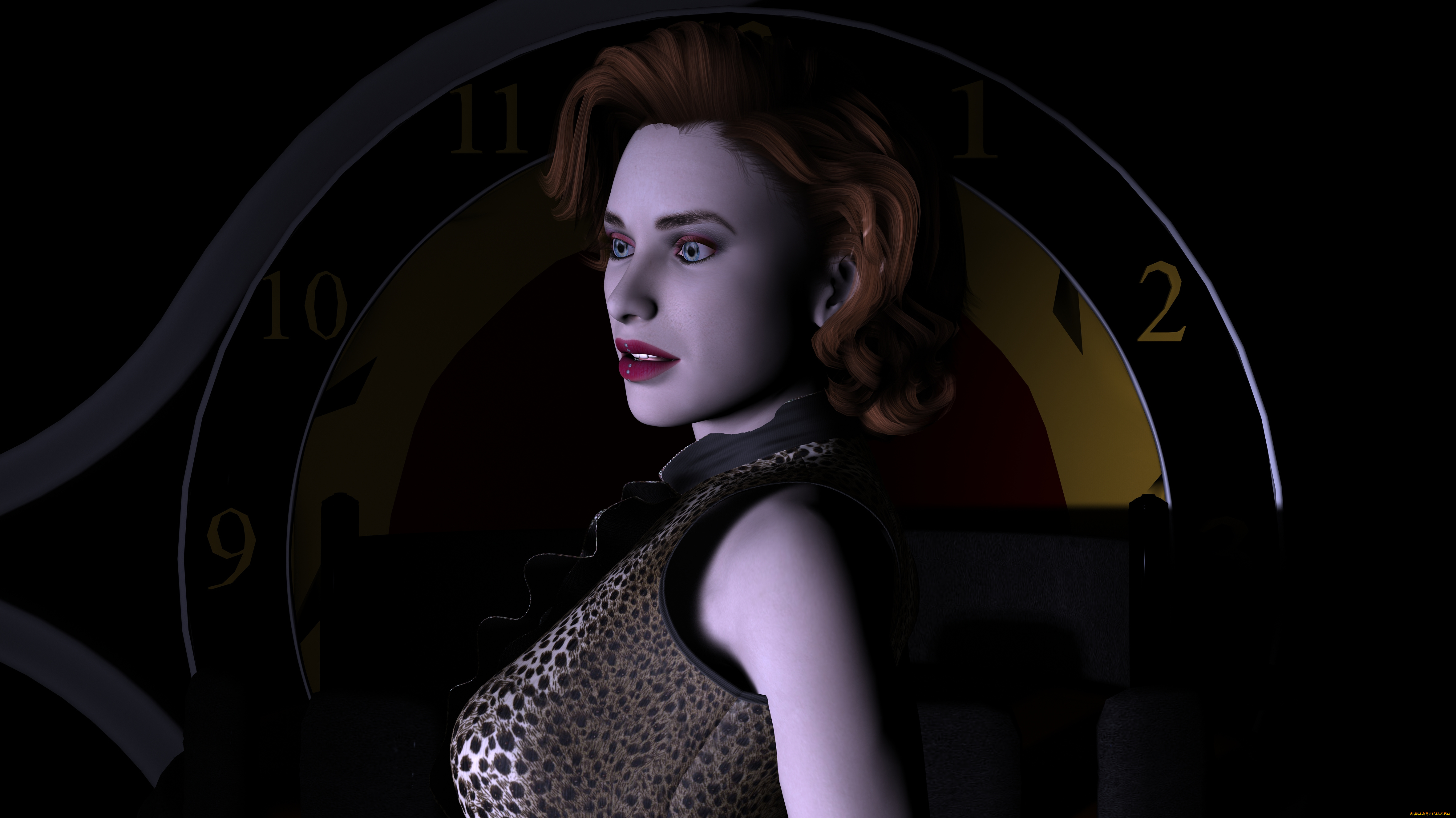 3д, графика, портрет, , portraits, взгляд, фон, девушка