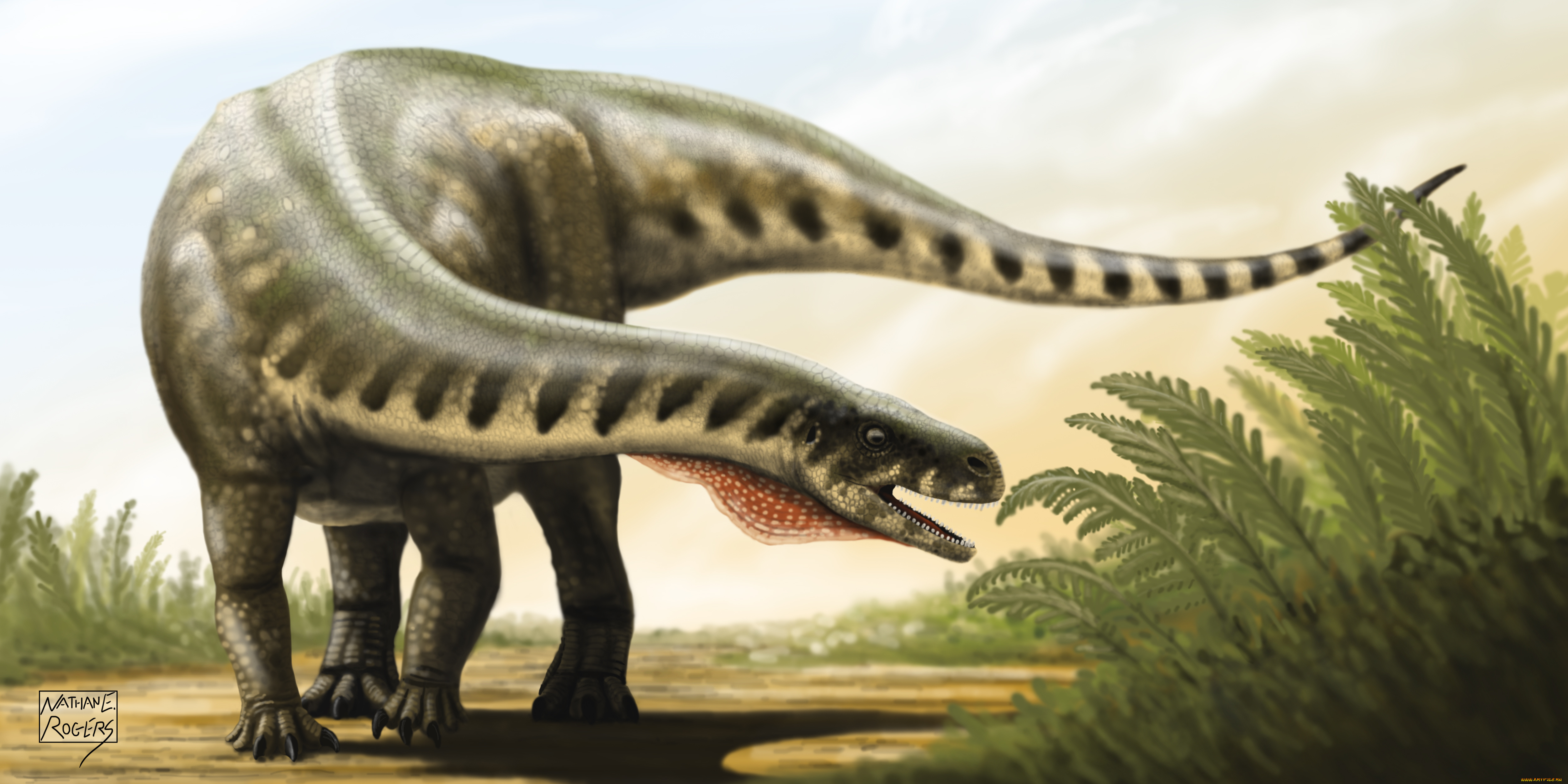 рисованное, животные, , доисторические, динозавр