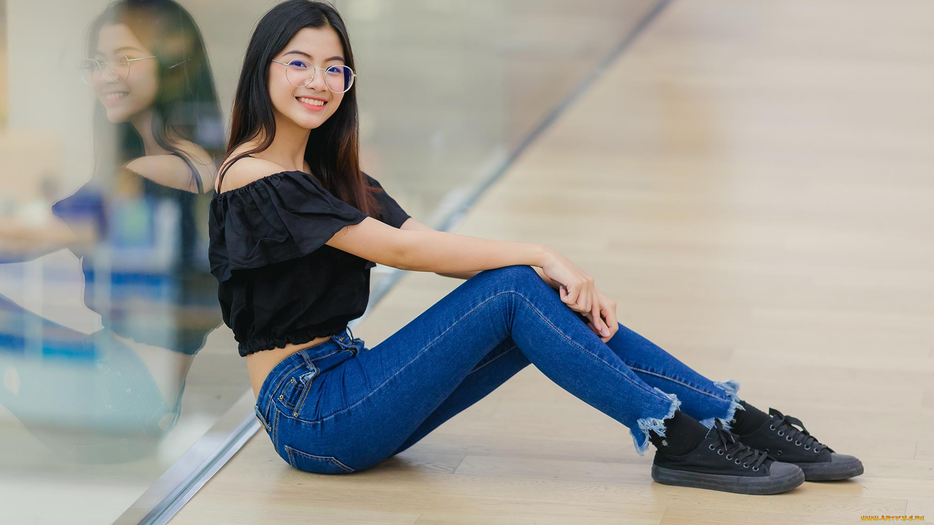 девушки, -unsort, , азиатки, фон, взгляд, девушка