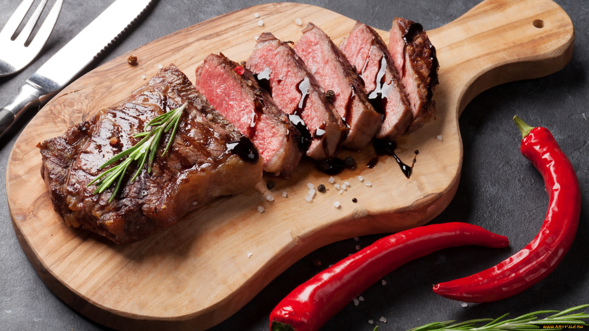 еда, мясные, блюда, кетчуп, перец, стейк, соль