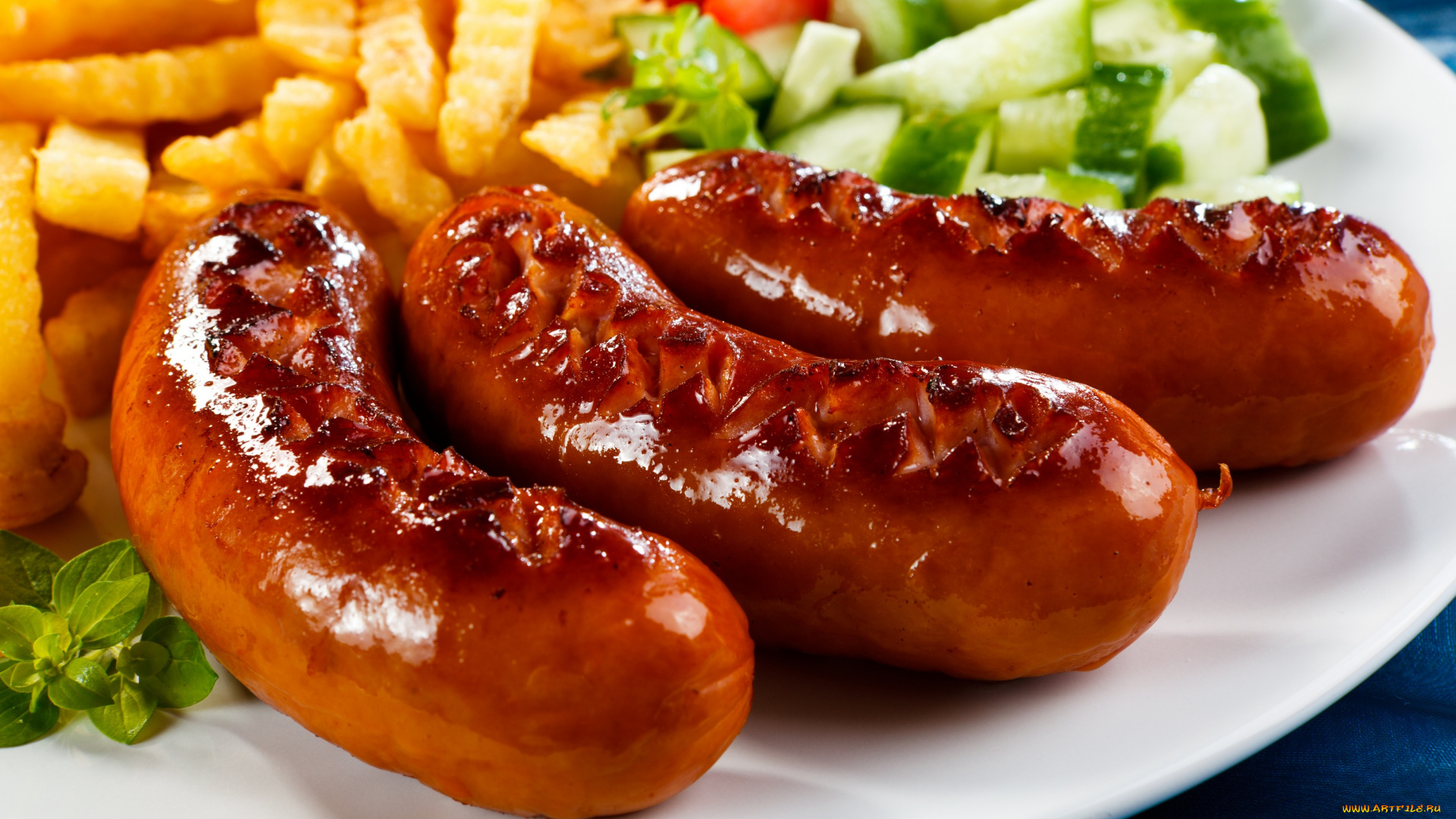 еда, шашлык, , барбекю, картофель, гриль, сосиска, огурец, фри