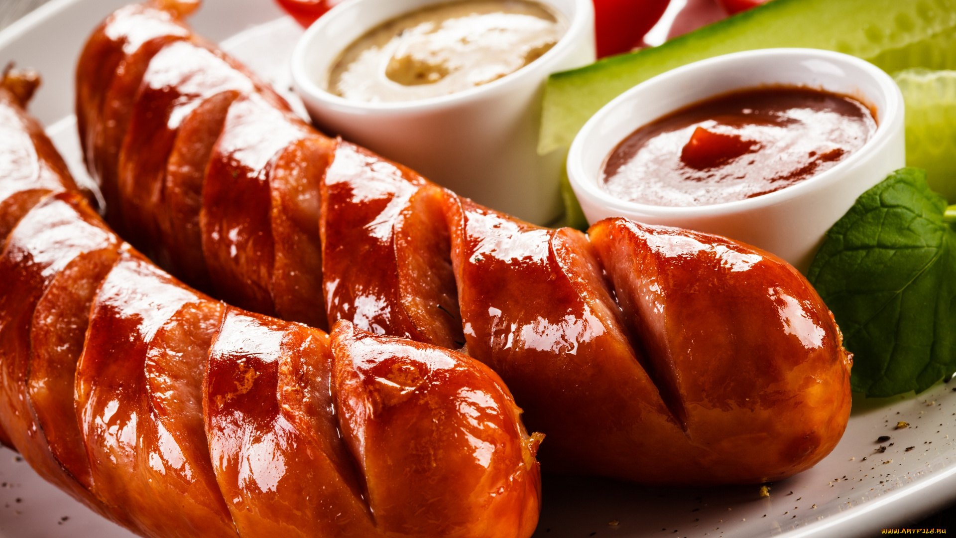 еда, шашлык, , барбекю, сосиски, гриль, зелень, кетчуп