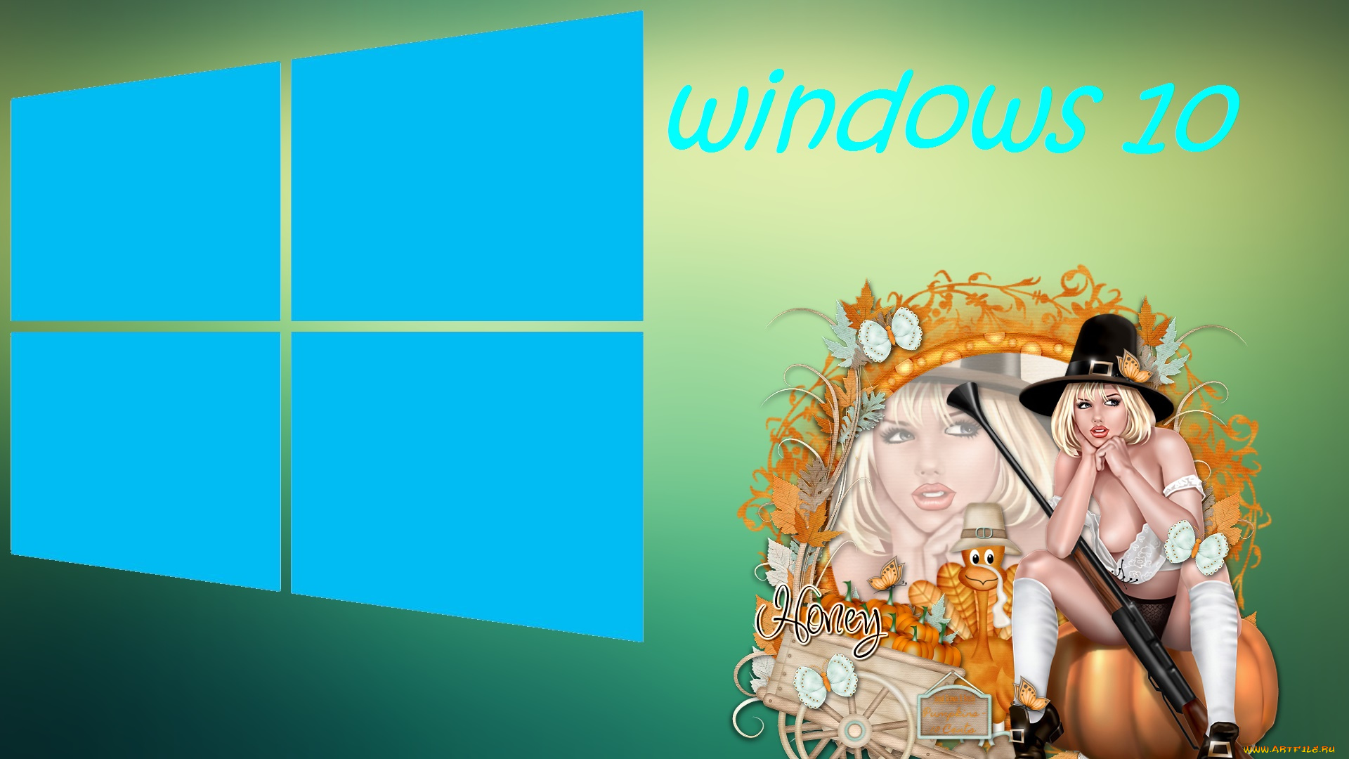 компьютеры, windows, , 10, фон, логотип