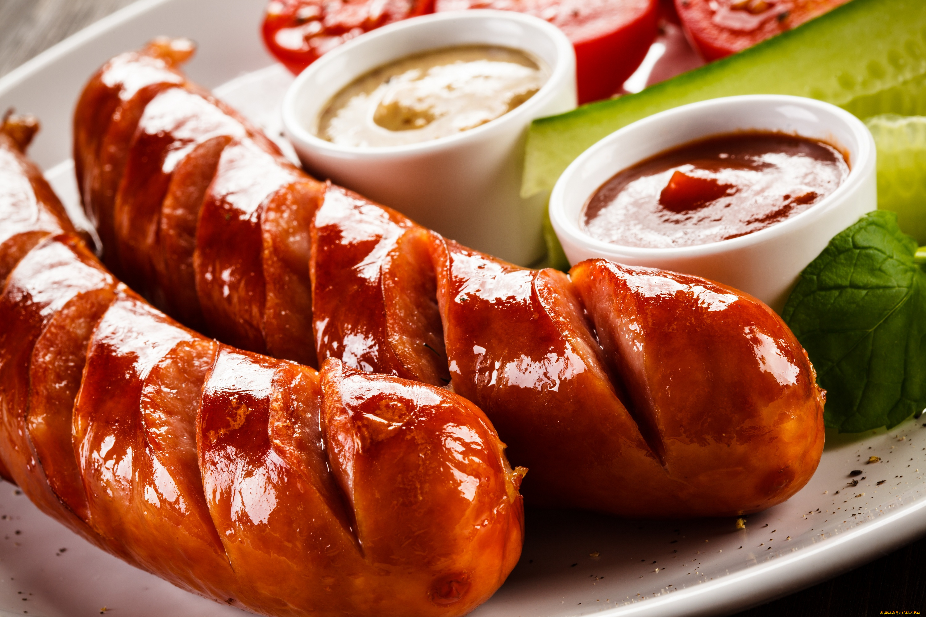 еда, шашлык, , барбекю, сосиски, гриль, зелень, кетчуп