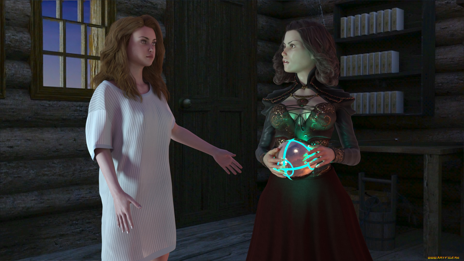 3д, графика, фантазия, , fantasy, девушка, взгляд, фон