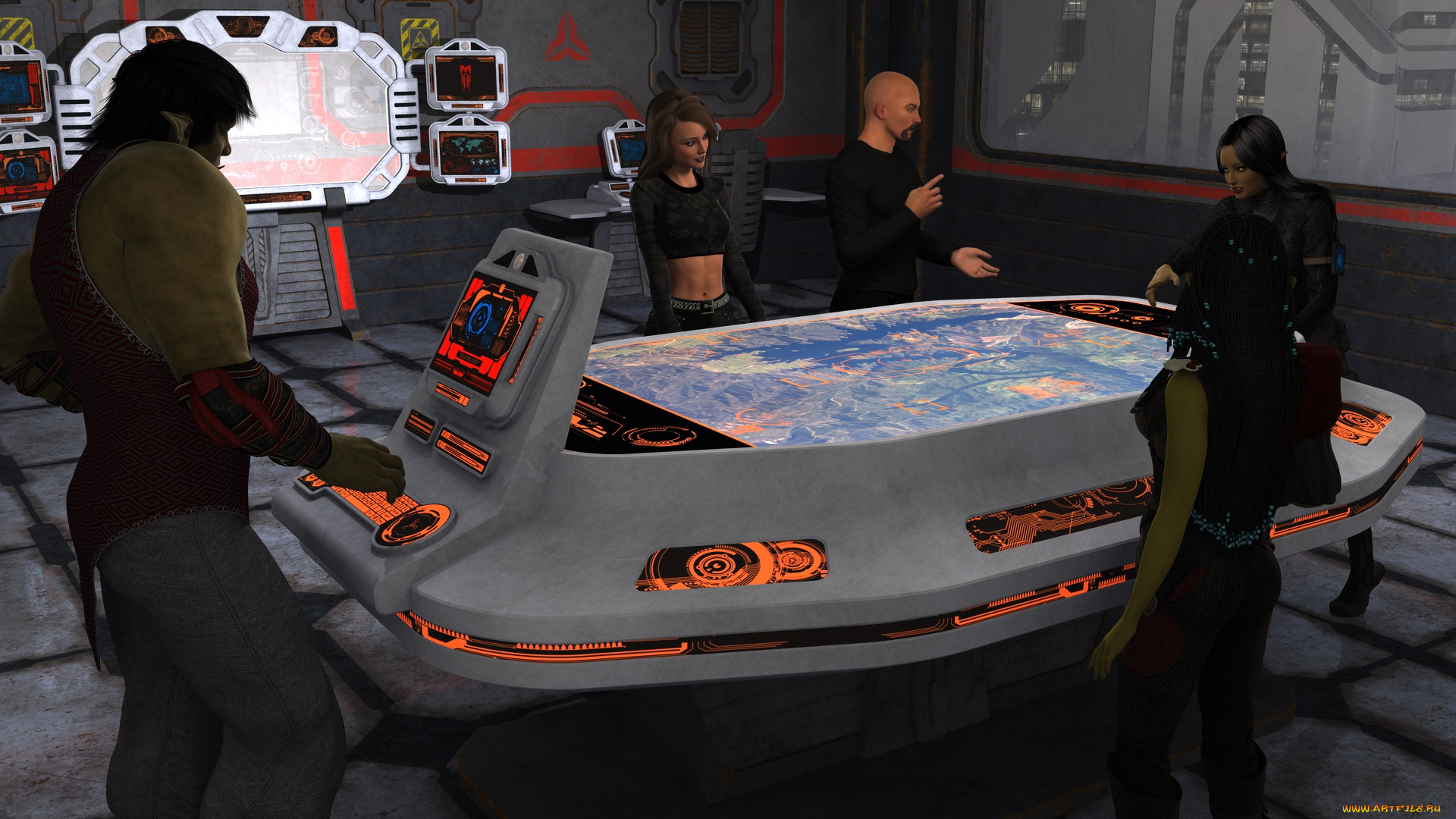 3д, графика, фантазия, , fantasy, фон, взгляд, девушки