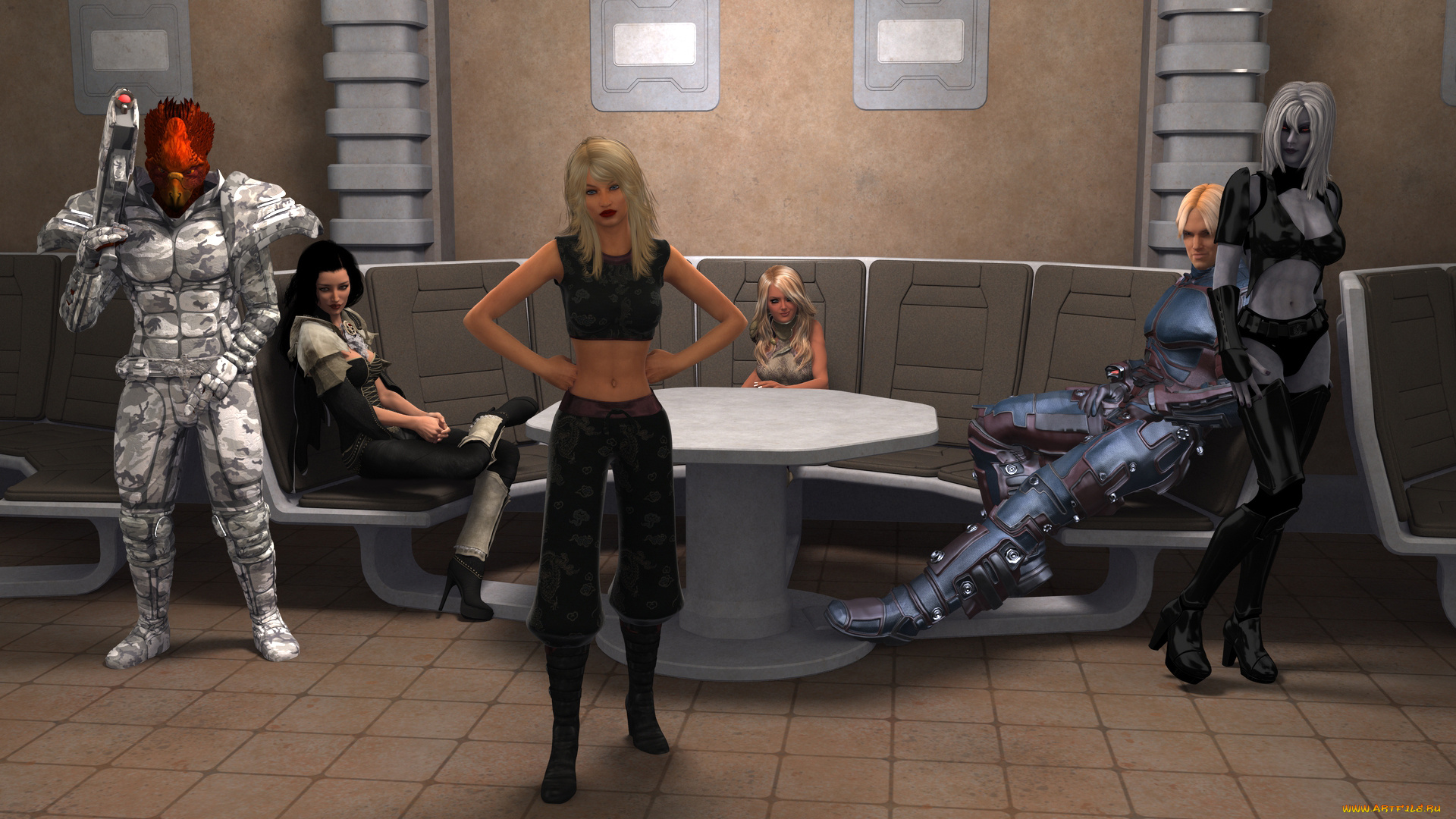 3д, графика, фантазия, , fantasy, фон, взгляд, девушка