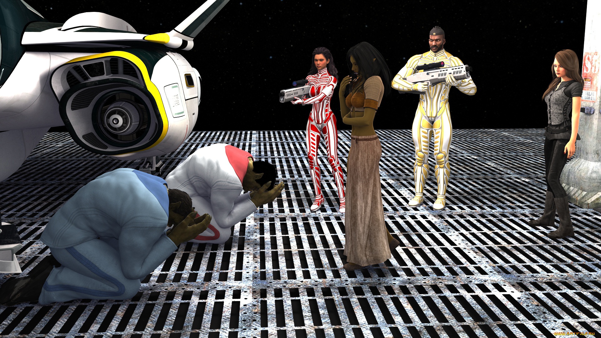 3д, графика, фантазия, , fantasy, фон, взгляд, девушки