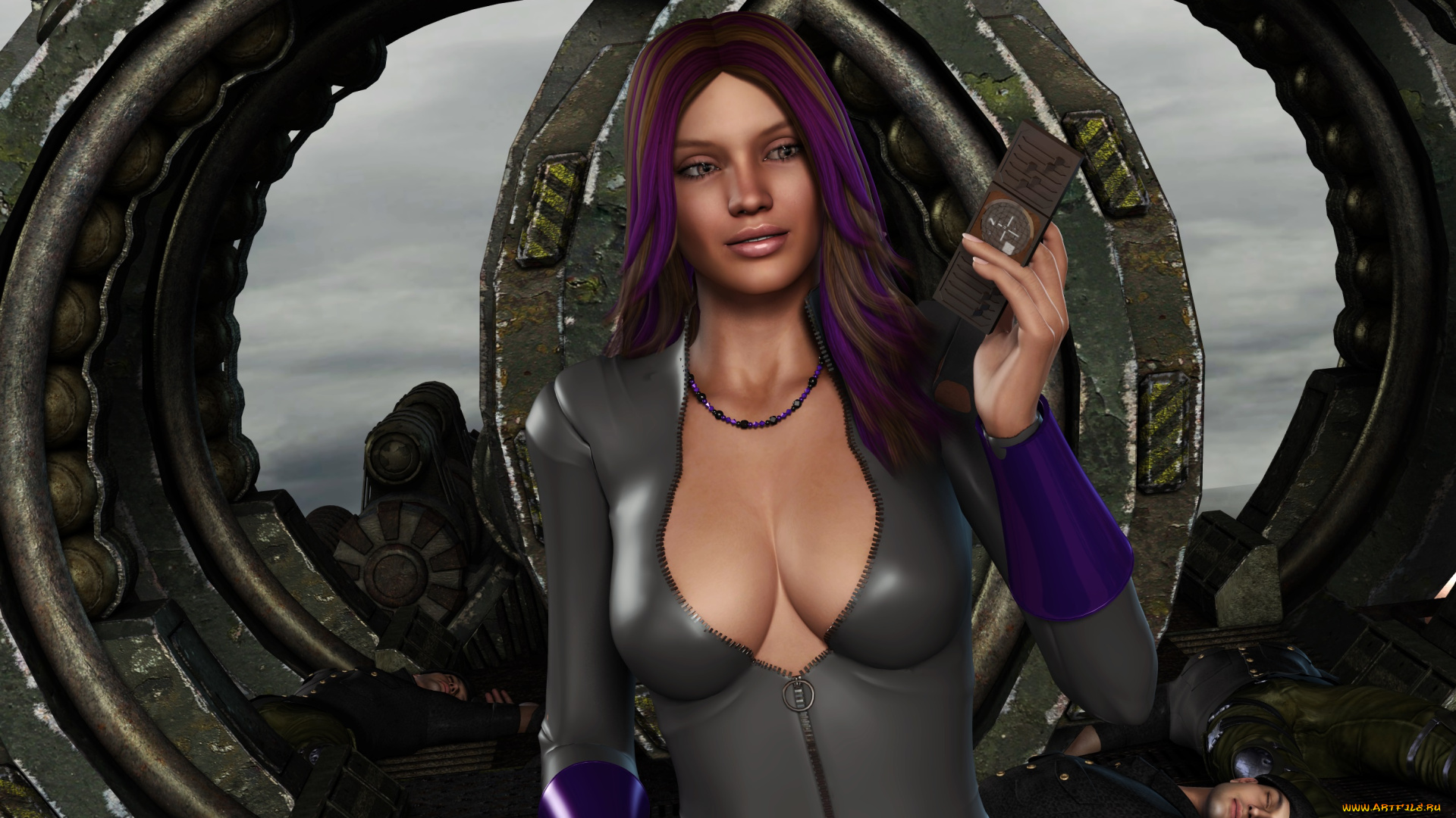 3д, графика, фантазия, , fantasy, фон, взгляд, девушка