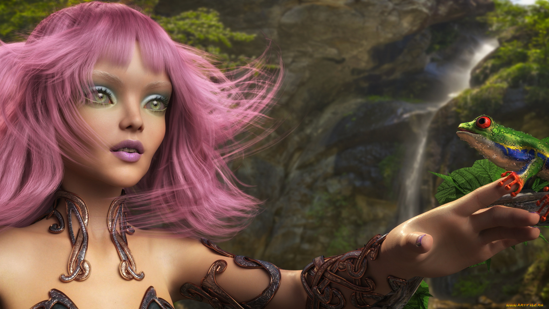 3д, графика, люди, и, животные, , people, and, animals, девушка, взгляд, фон