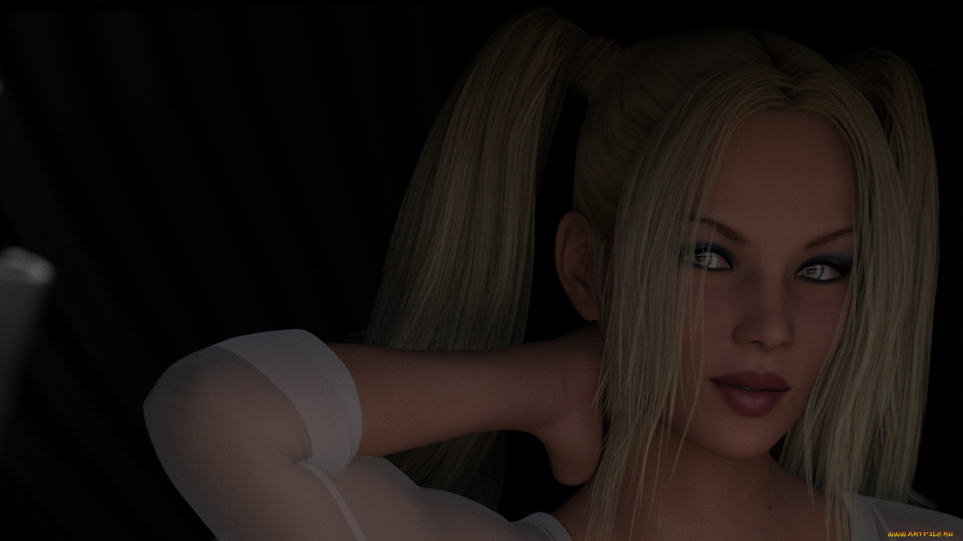 3д, графика, портрет, , portraits, фон, взгляд, девушка