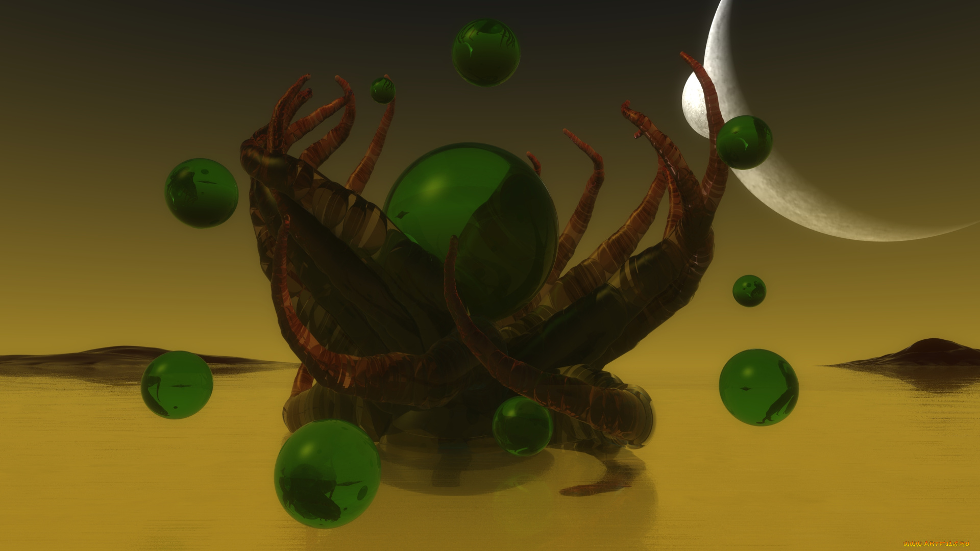 3д, графика, шары, , balls, фон, шары