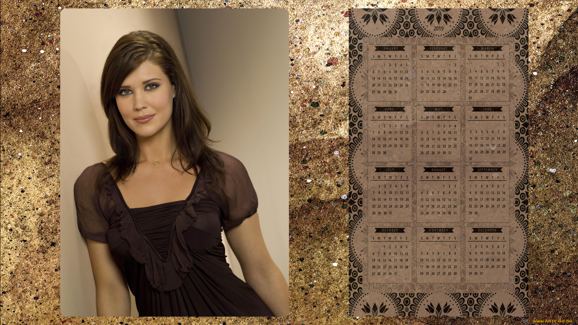 календари, девушки, взгляд, женщина