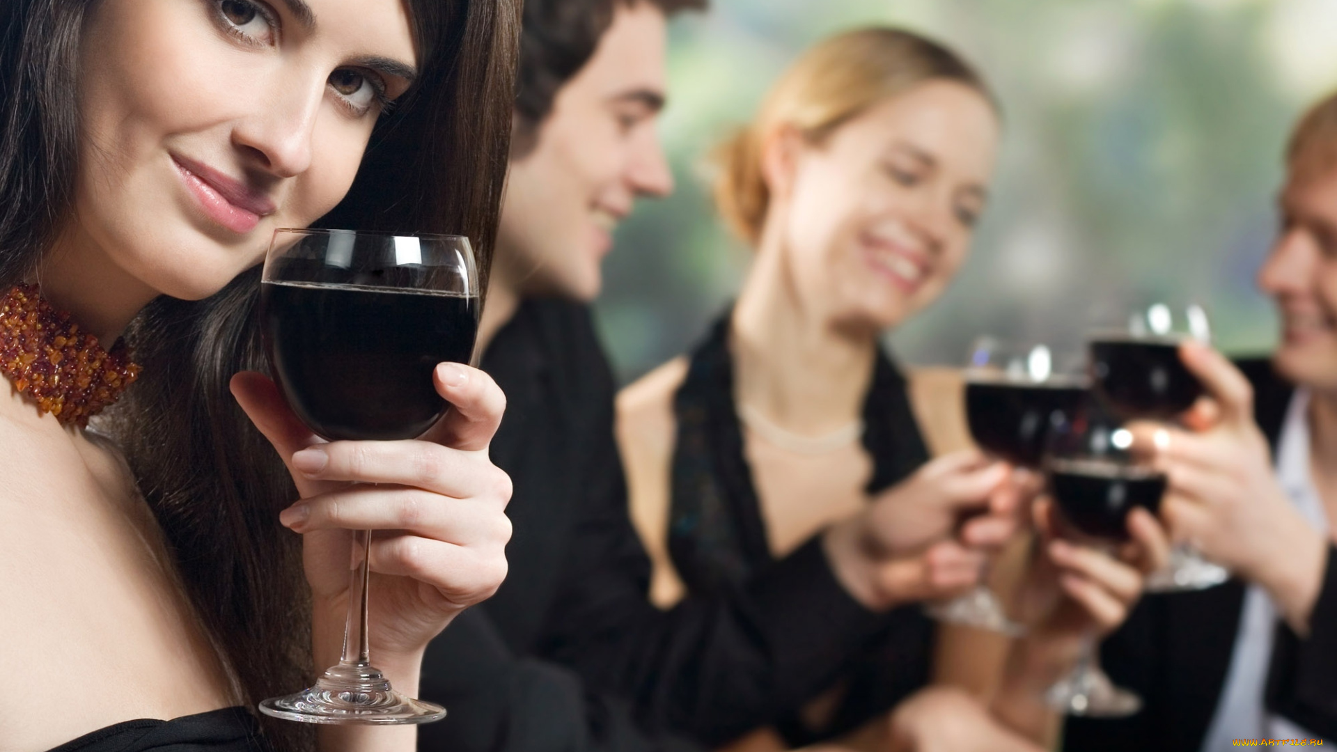 календари, люди, бокал, женщина