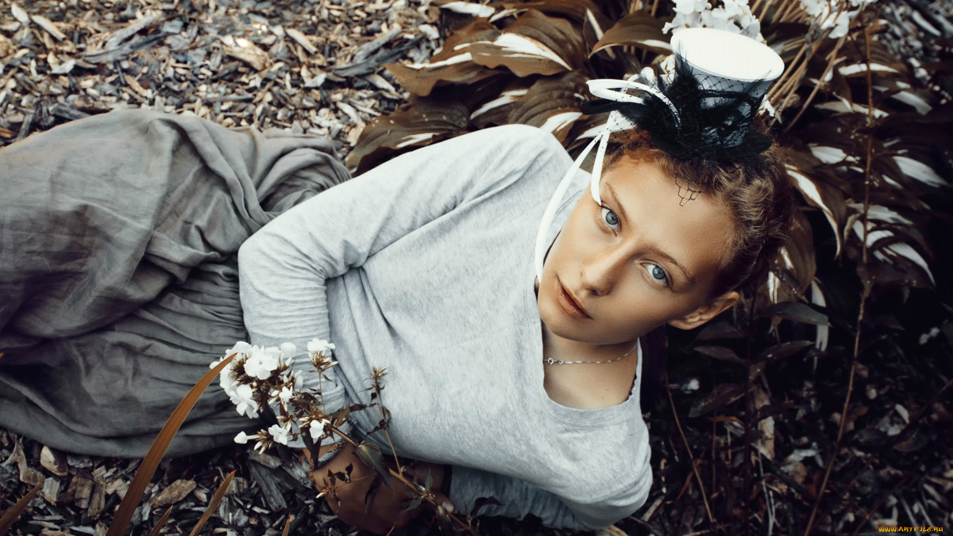 девушки, -, брюнетки, , шатенки, девушка, на, открытом, воздухе, взгляд, вверх, лиза, коротаевская