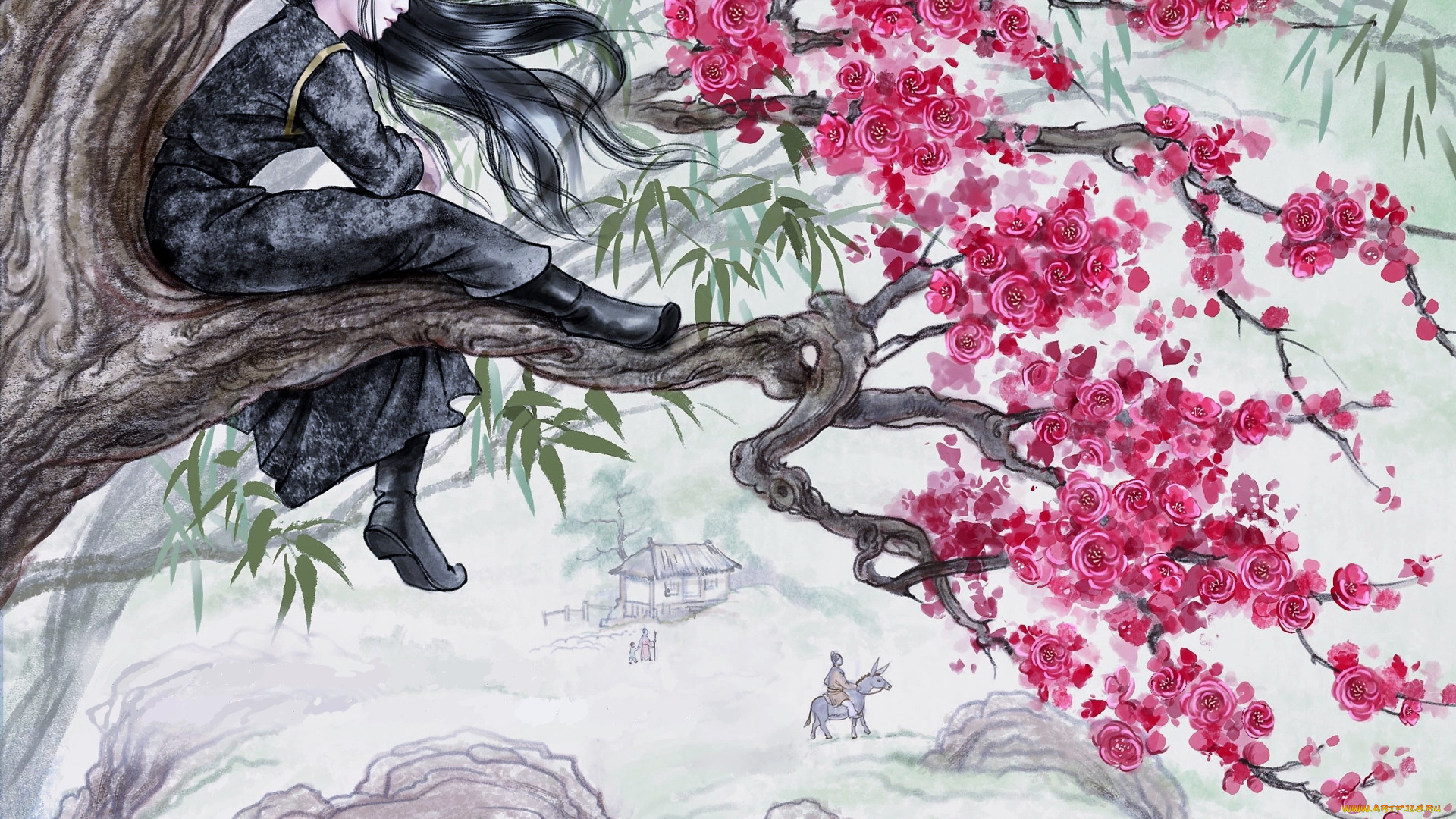 рисованное, кино, , мультфильмы, сюэ, ян, дерево