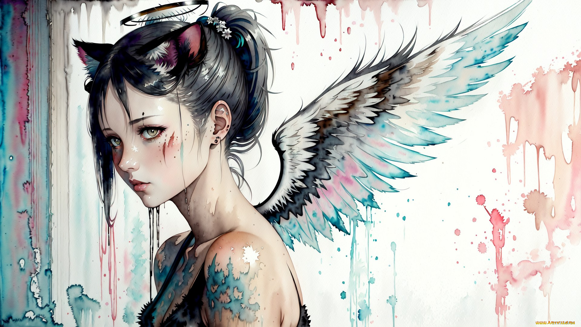 аниме, ангелы, , демоны, нейросети, графика, нейроарт, ai, art, нейронные, сети, рисунки, нейро, искусство