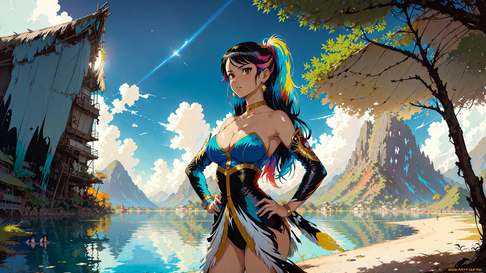 аниме, пейзажи, , природа, нейросети, графика, нейроарт, ai, art, нейронные, сети, рисунки, нейро, искусство