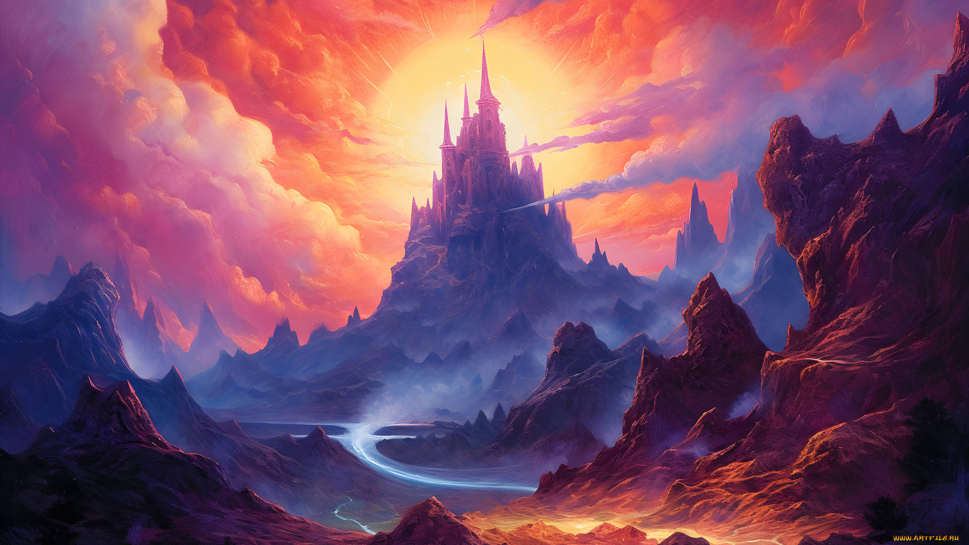 фэнтези, замки, нейросети, графика, нейроарт, ai, art, нейронные, сети, рисунки, нейро, искусство