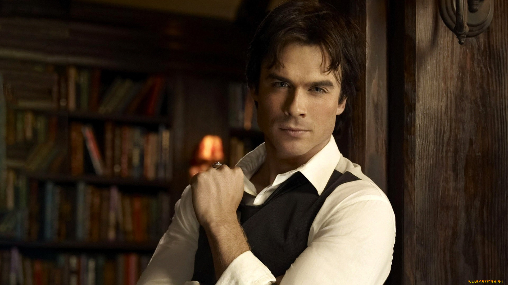 кино, фильмы, the, vampire, diaries, парень, вампир, шкаф, книги