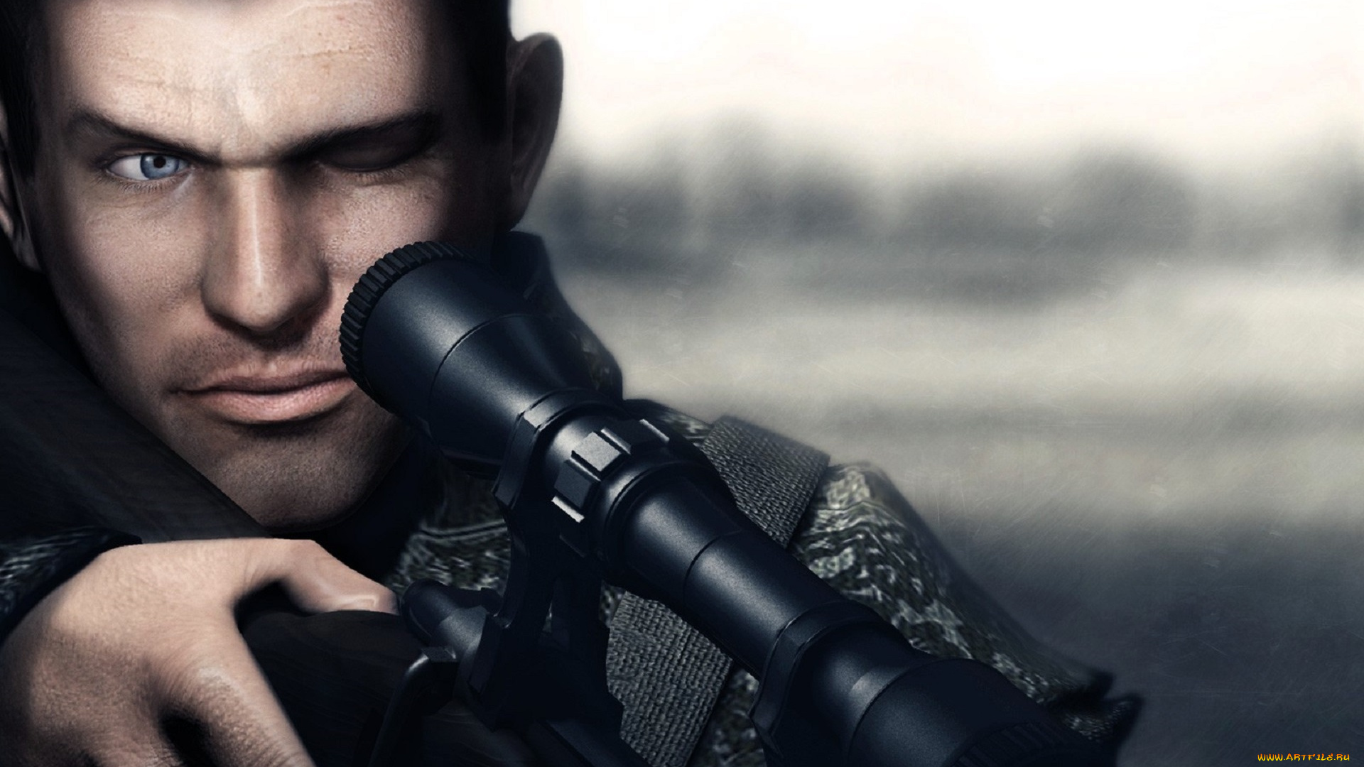 видео, игры, смерть, шпионам, , момент, истины, снайпер, лицо, винтовка, оружие, прицел