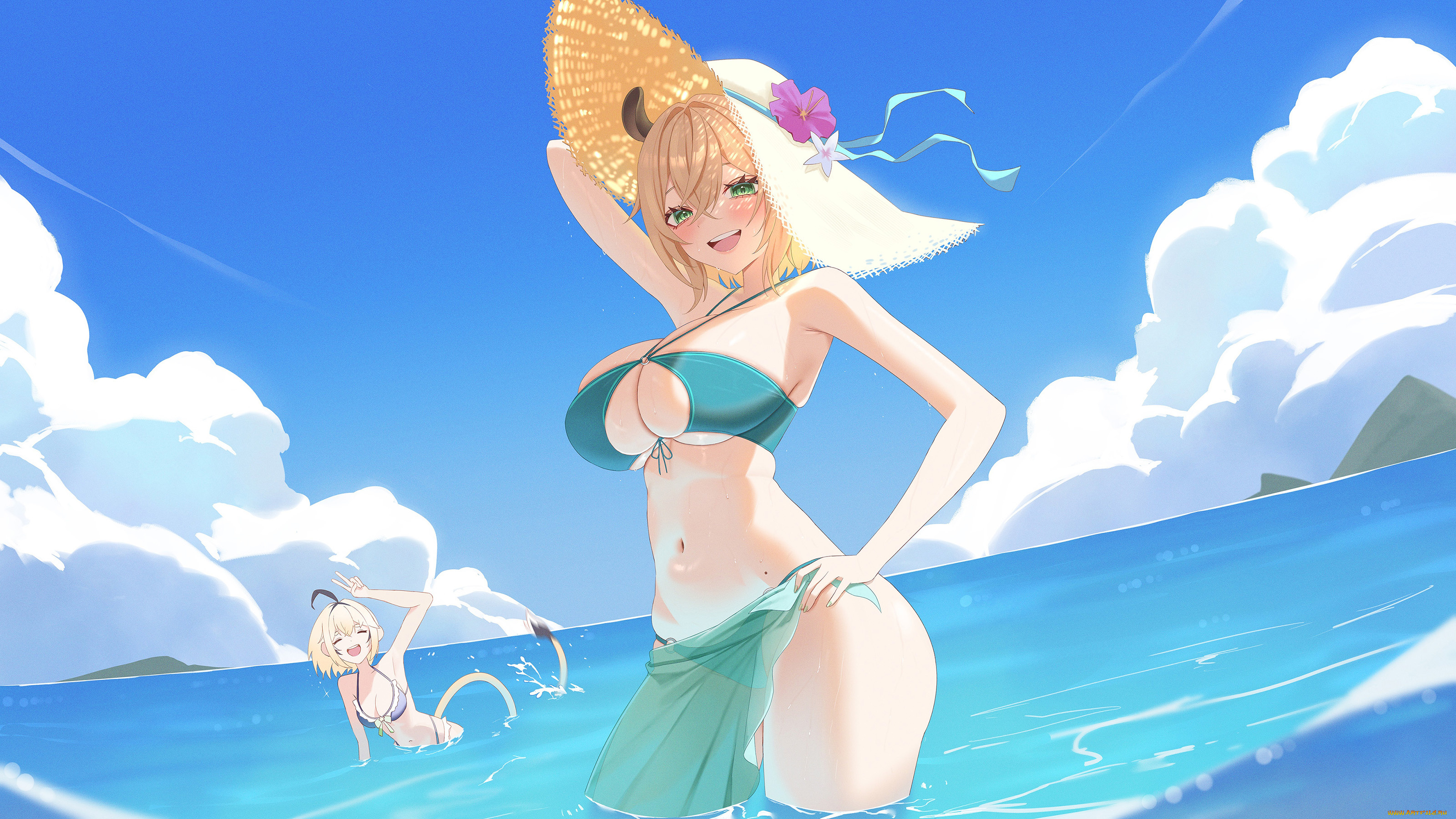 аниме, пейзажи, , природа, красивая, девушка