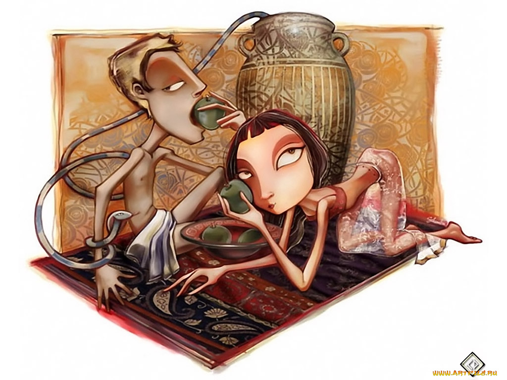 мелонхолические, девушки, 11, рисованные, люди