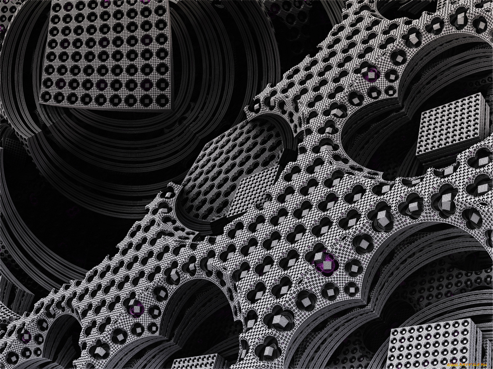 3д, графика, fractal, фракталы, тёмный, абстракция