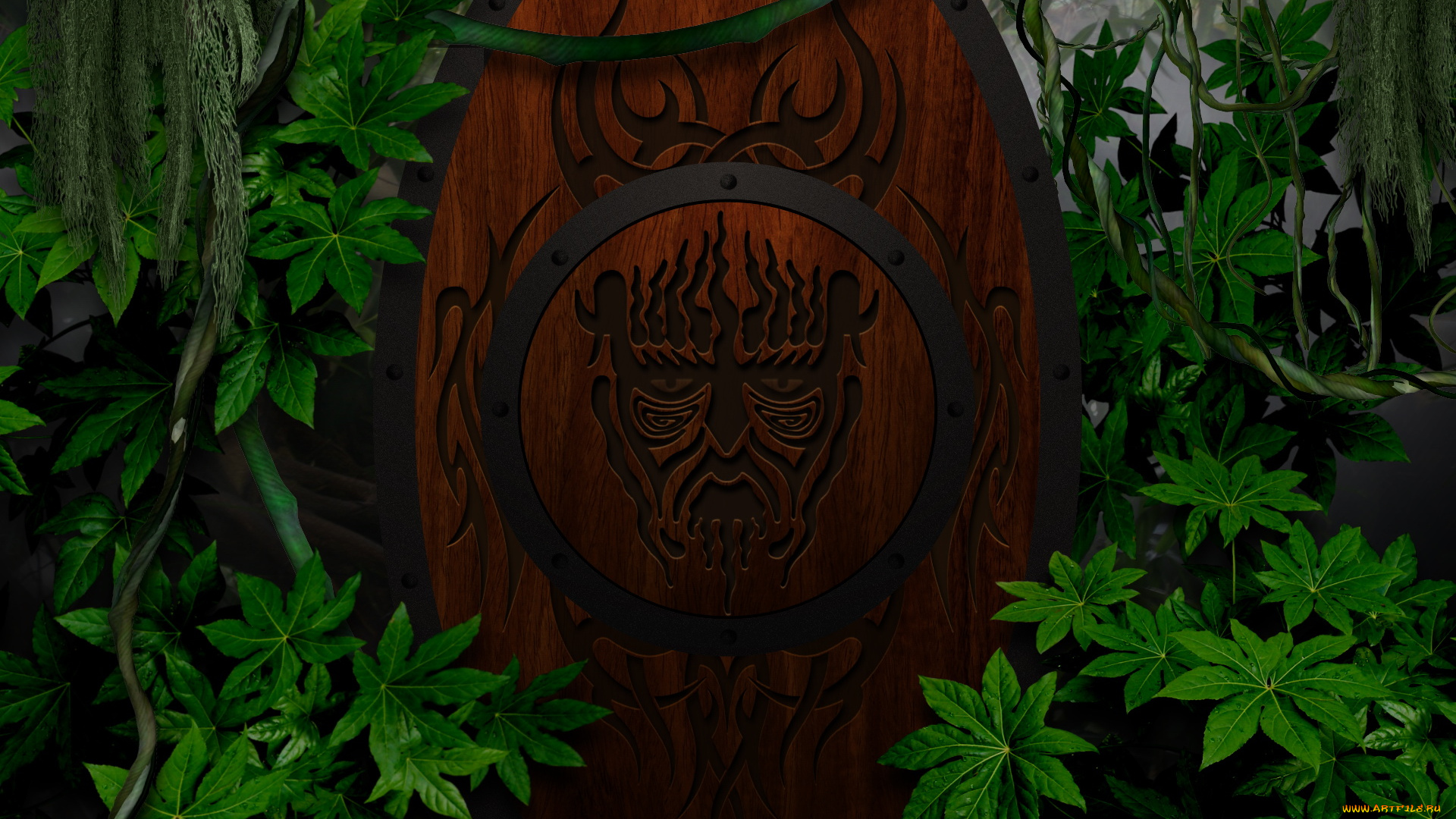 3д, графика, другое, листья