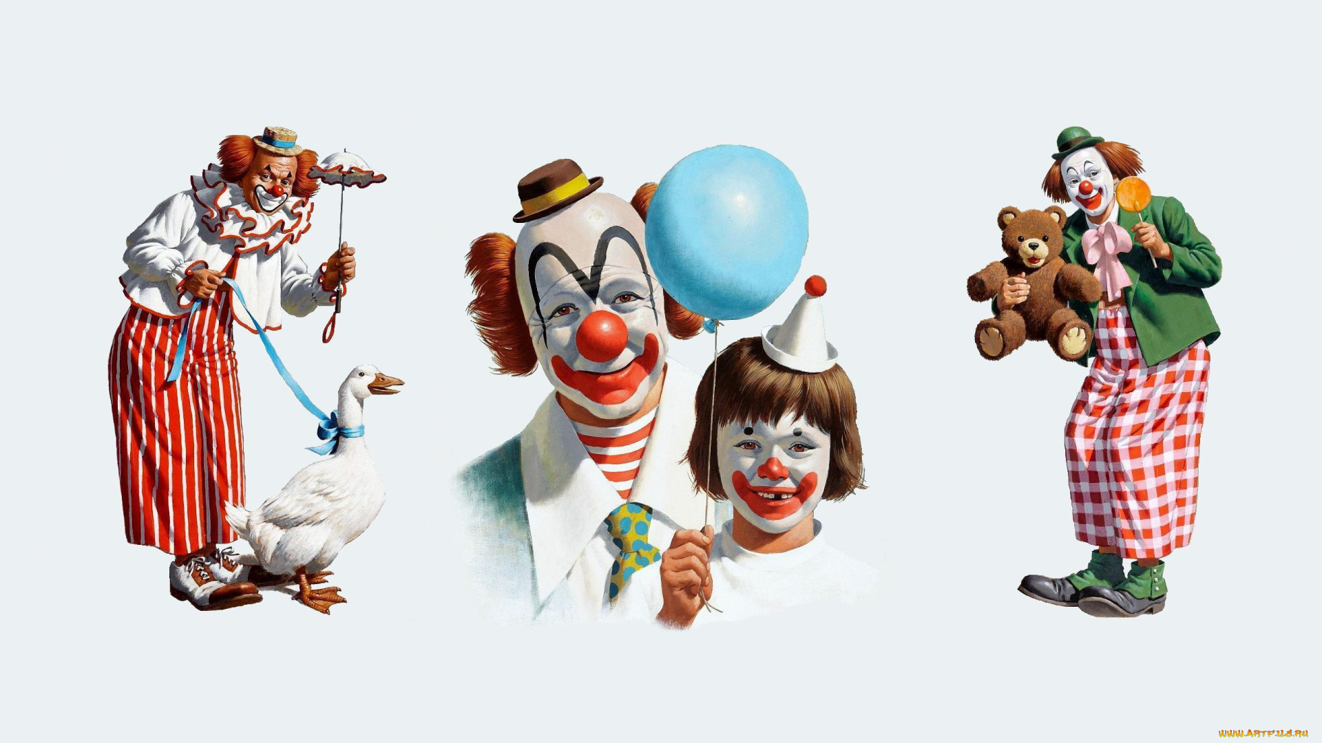arthur, saron, sarnoff, рисованные, клоуны, праздник