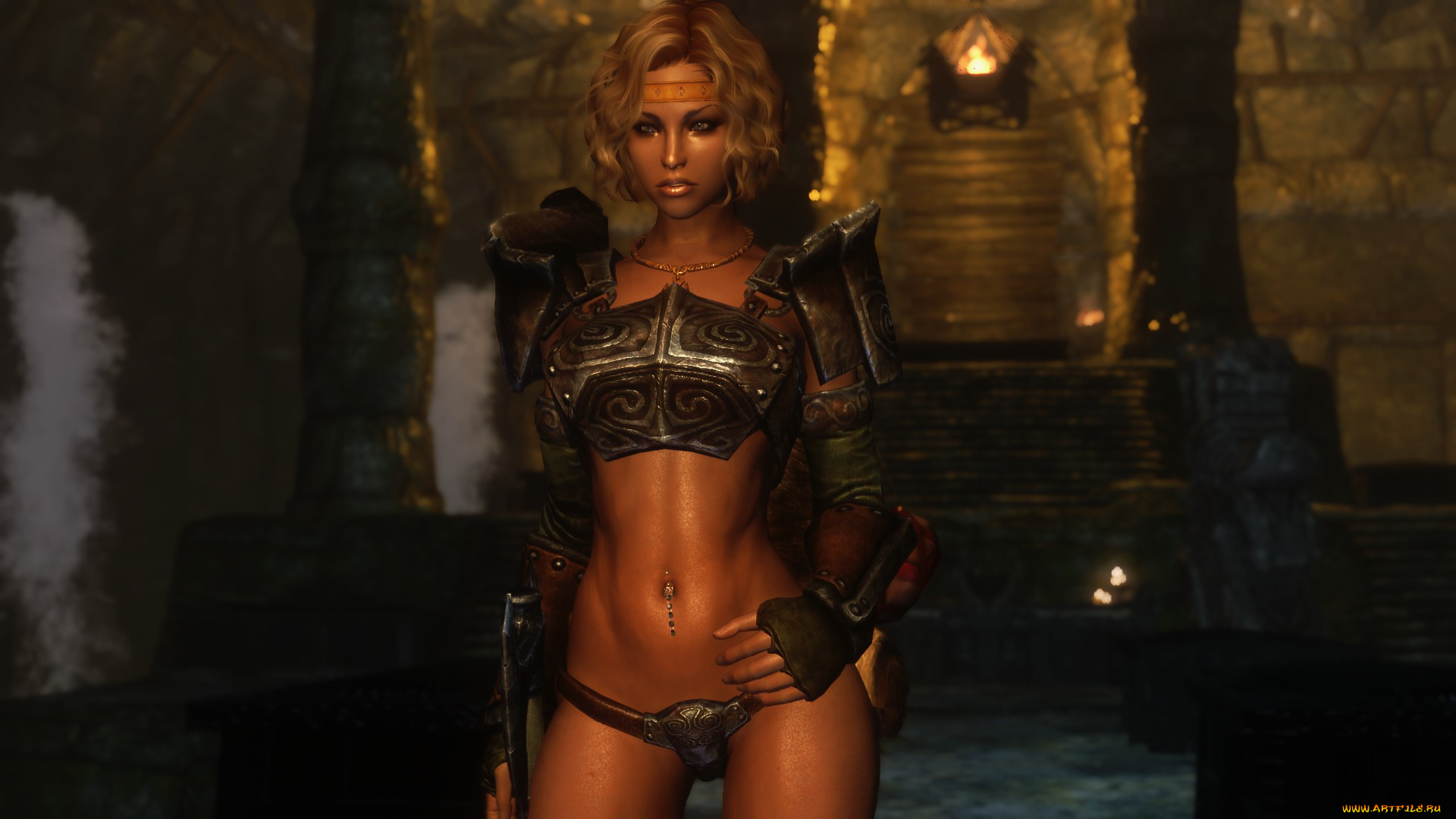 3д, графика, fantasy, фантазия, доспехи, взгляд, девушка