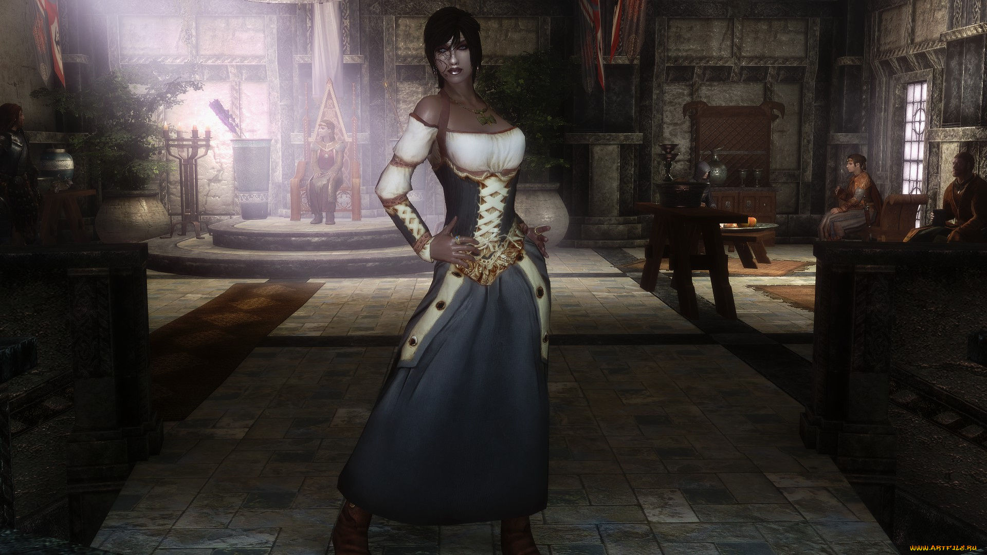 3д, графика, people, люди, девушка, комната, взгляд