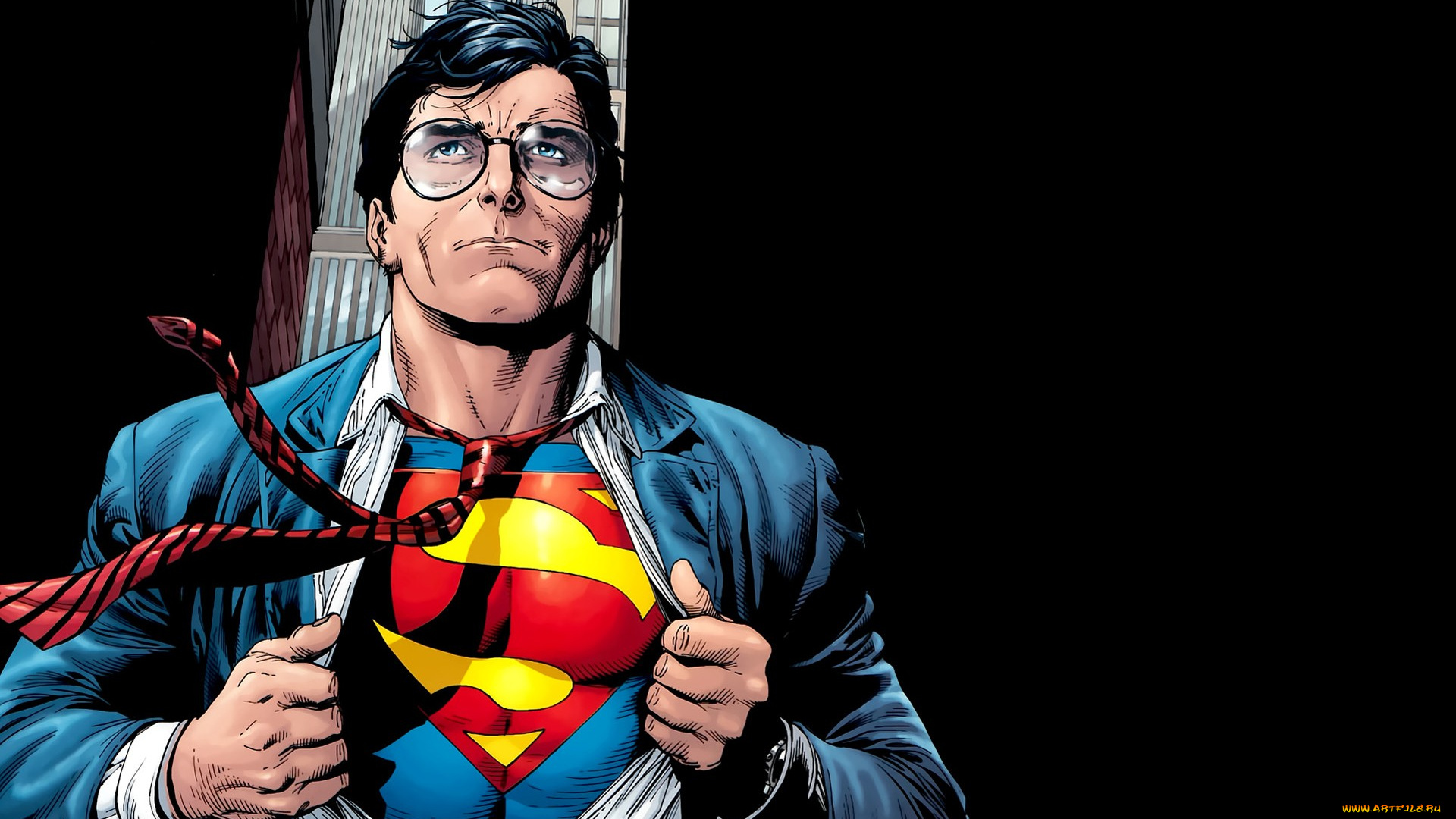 рисованные, комиксы, clark, kent, супермэн, man, of, steel, Человек, из, стали, комикс, cartoon