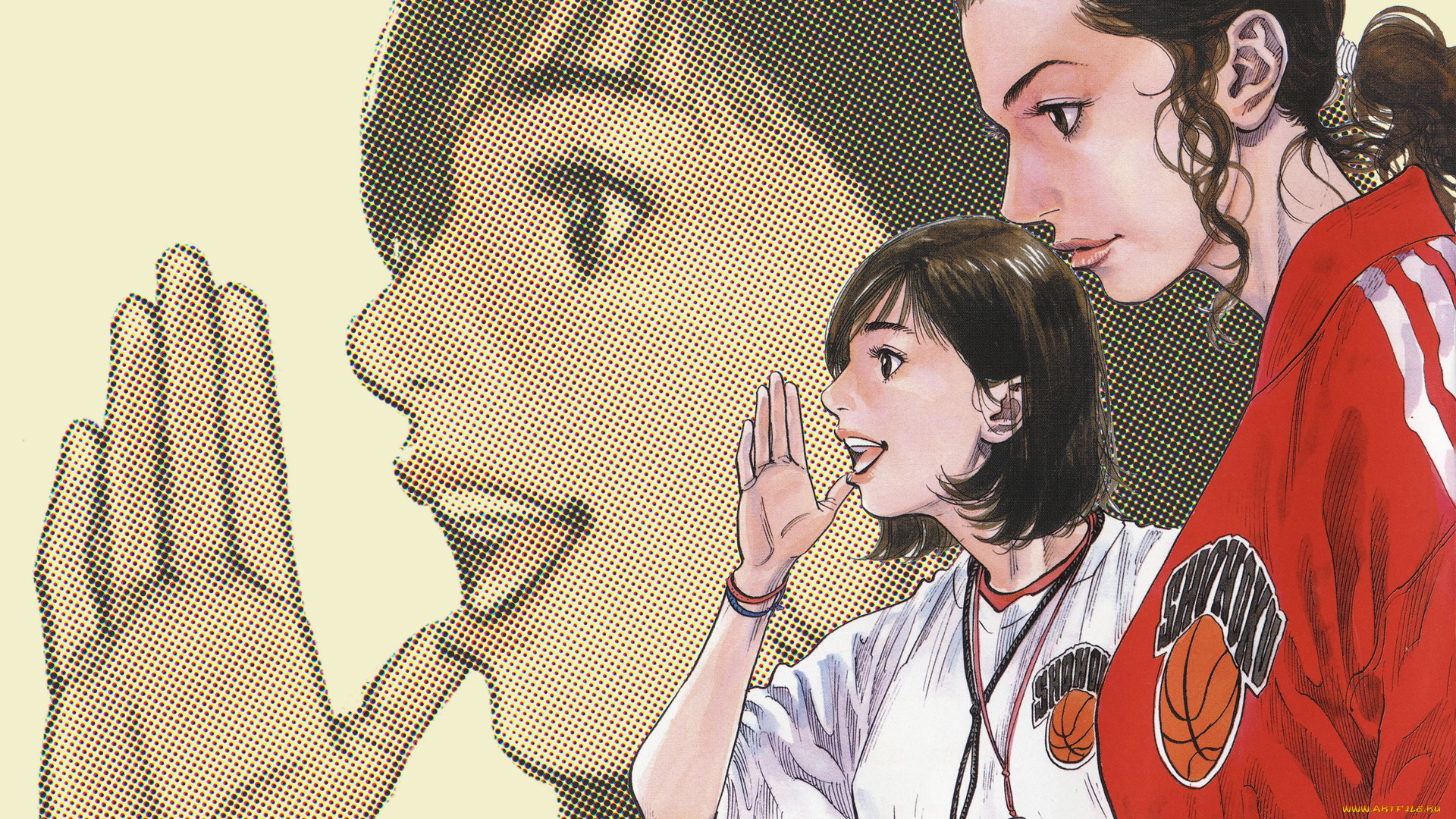 рисованные, люди, девушки