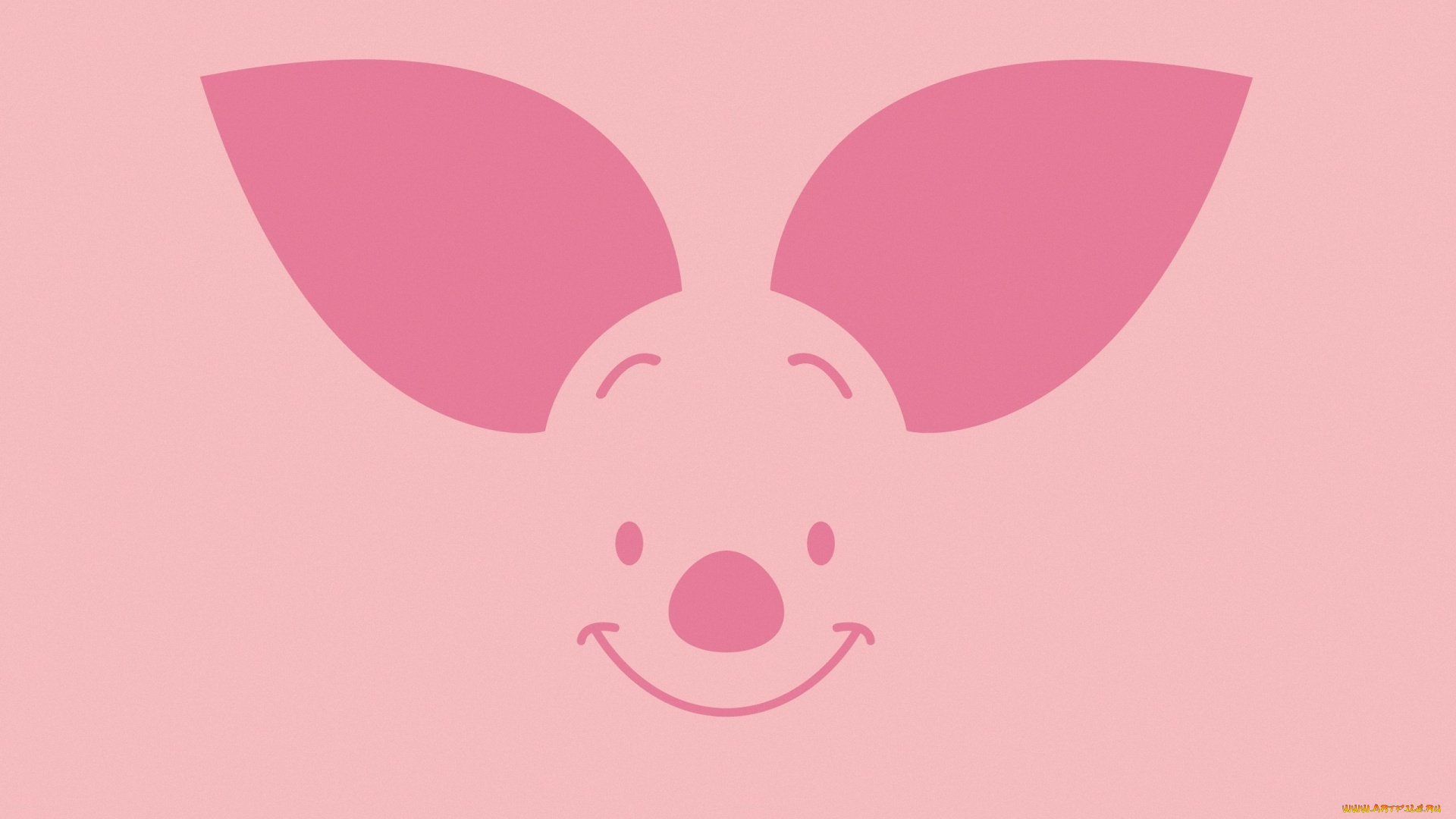 рисованные, минимализм, нос, улыбка, пятачок, уши, глаза, лицо