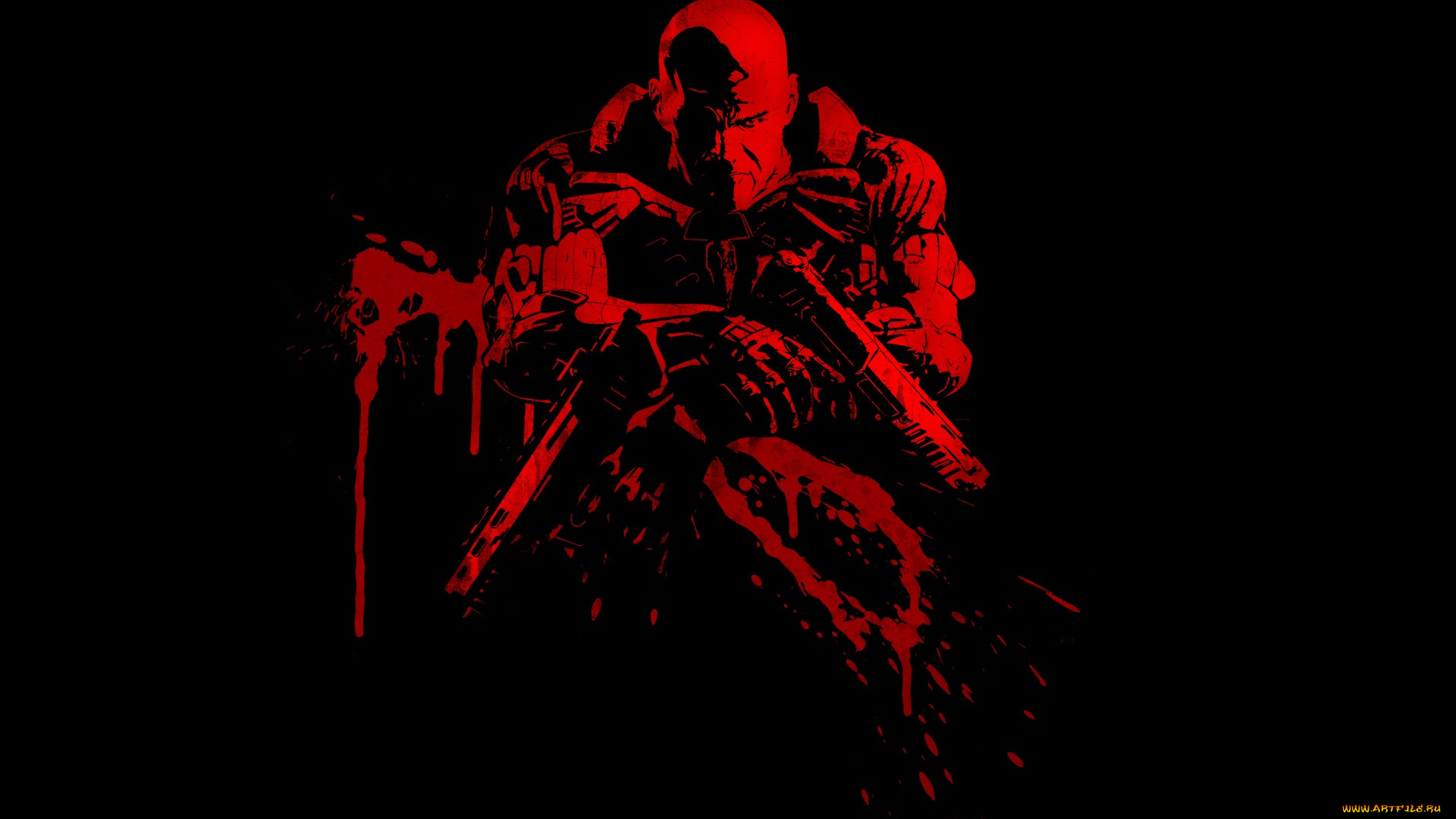 рисованные, минимализм, солдат, оружие