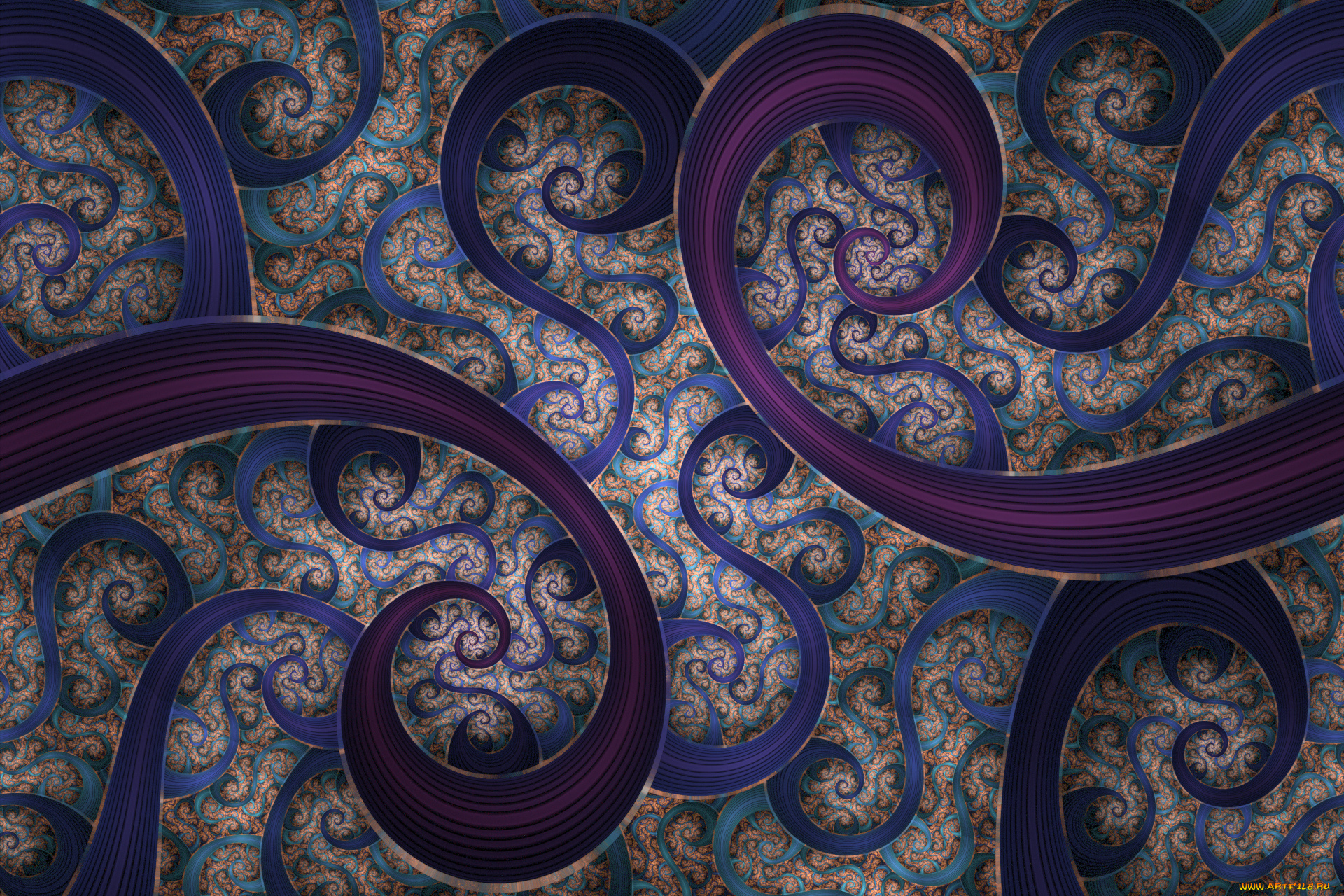 3д, графика, fractal, фракталы, узор, фон, цвета