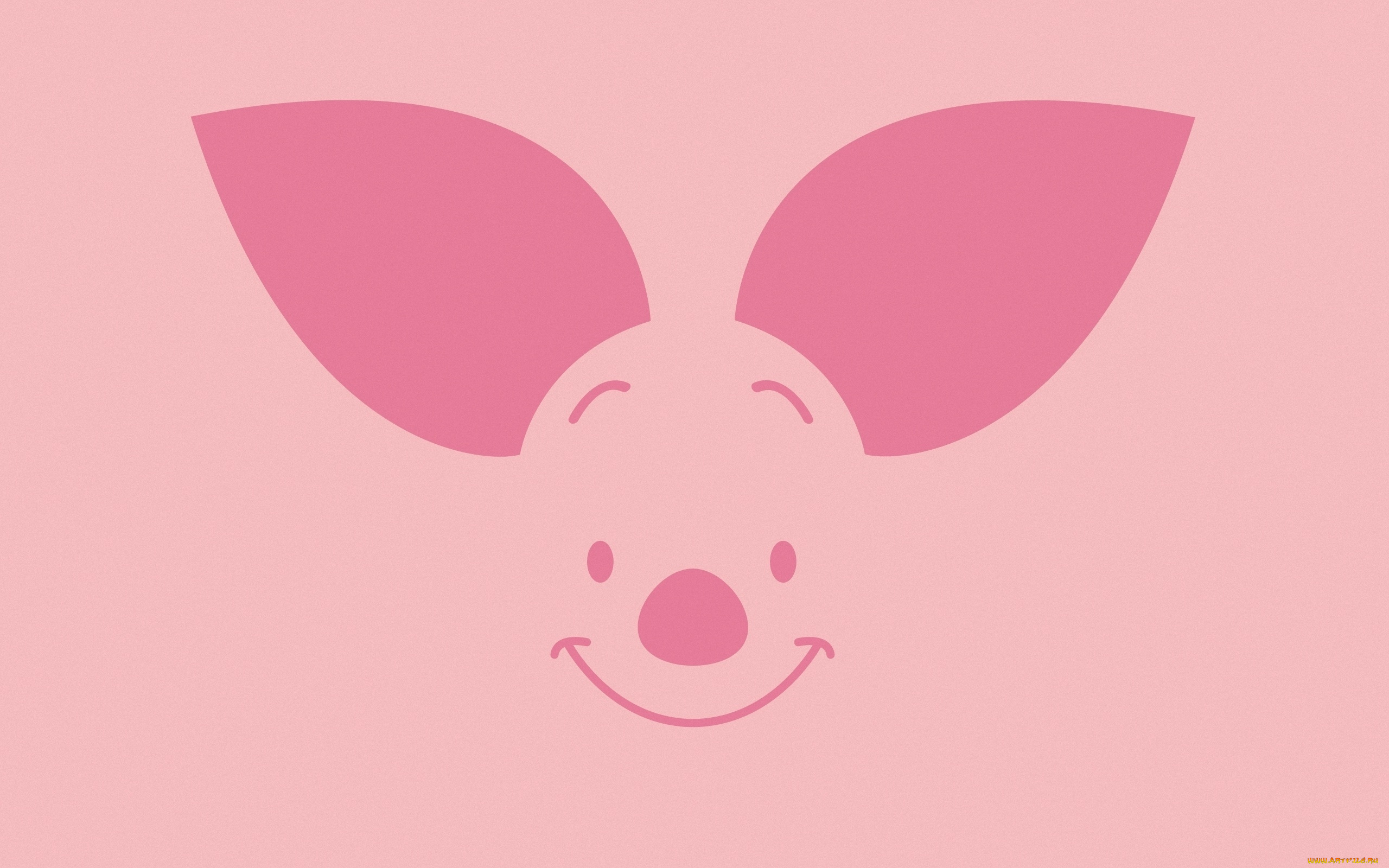 рисованные, минимализм, нос, улыбка, пятачок, уши, глаза, лицо