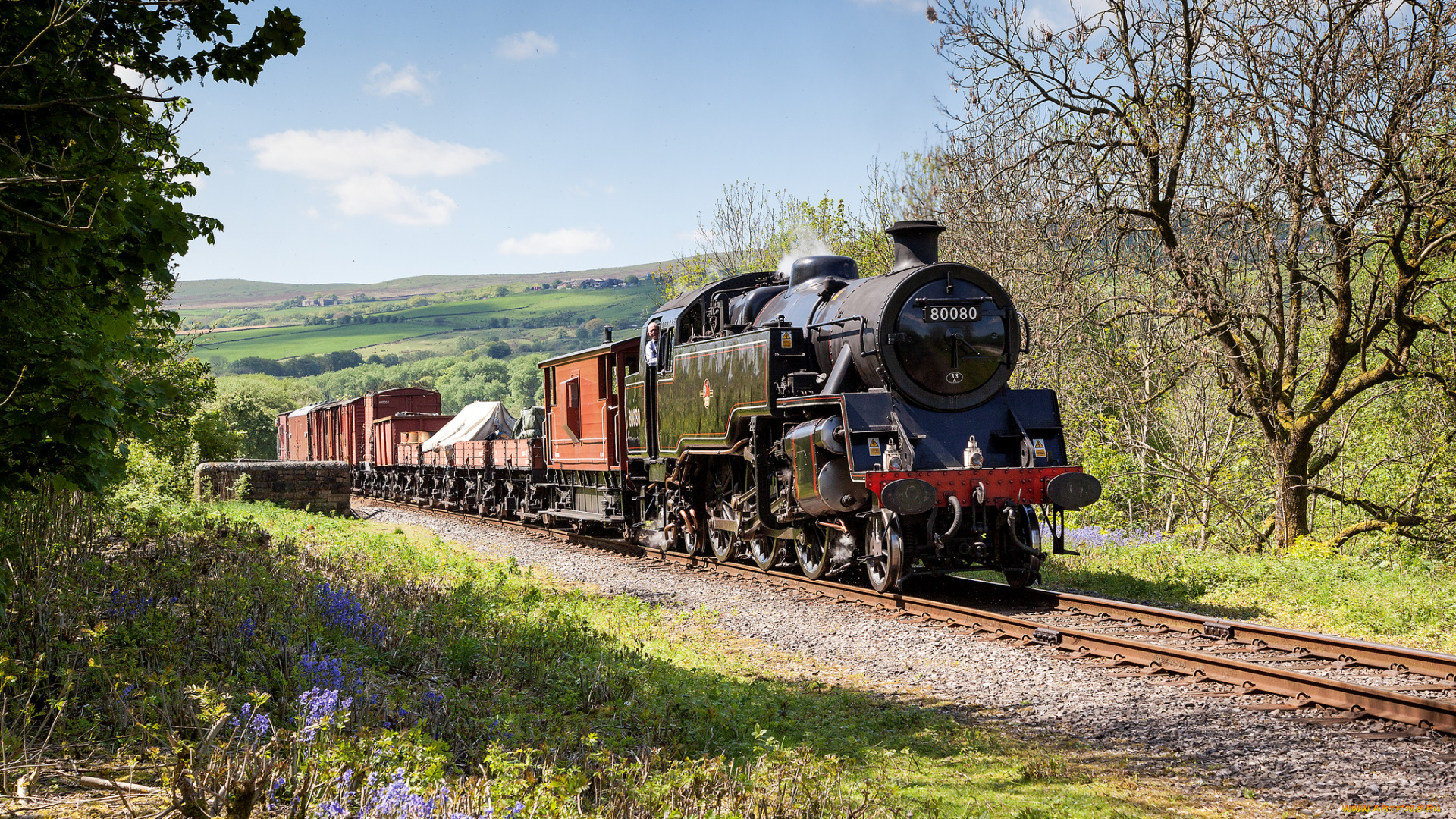 техника, паровозы, паровоз, дорога, железная
