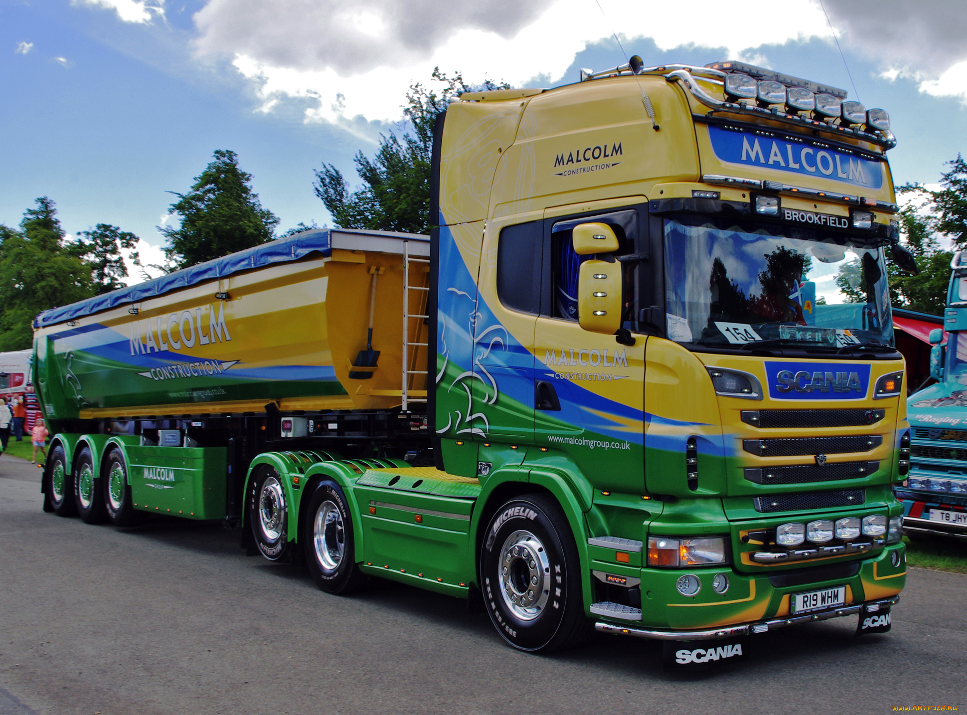 scania, r580, автомобили, scania, , выставка, улица, грузовик, тяжелый, тягач, седельный