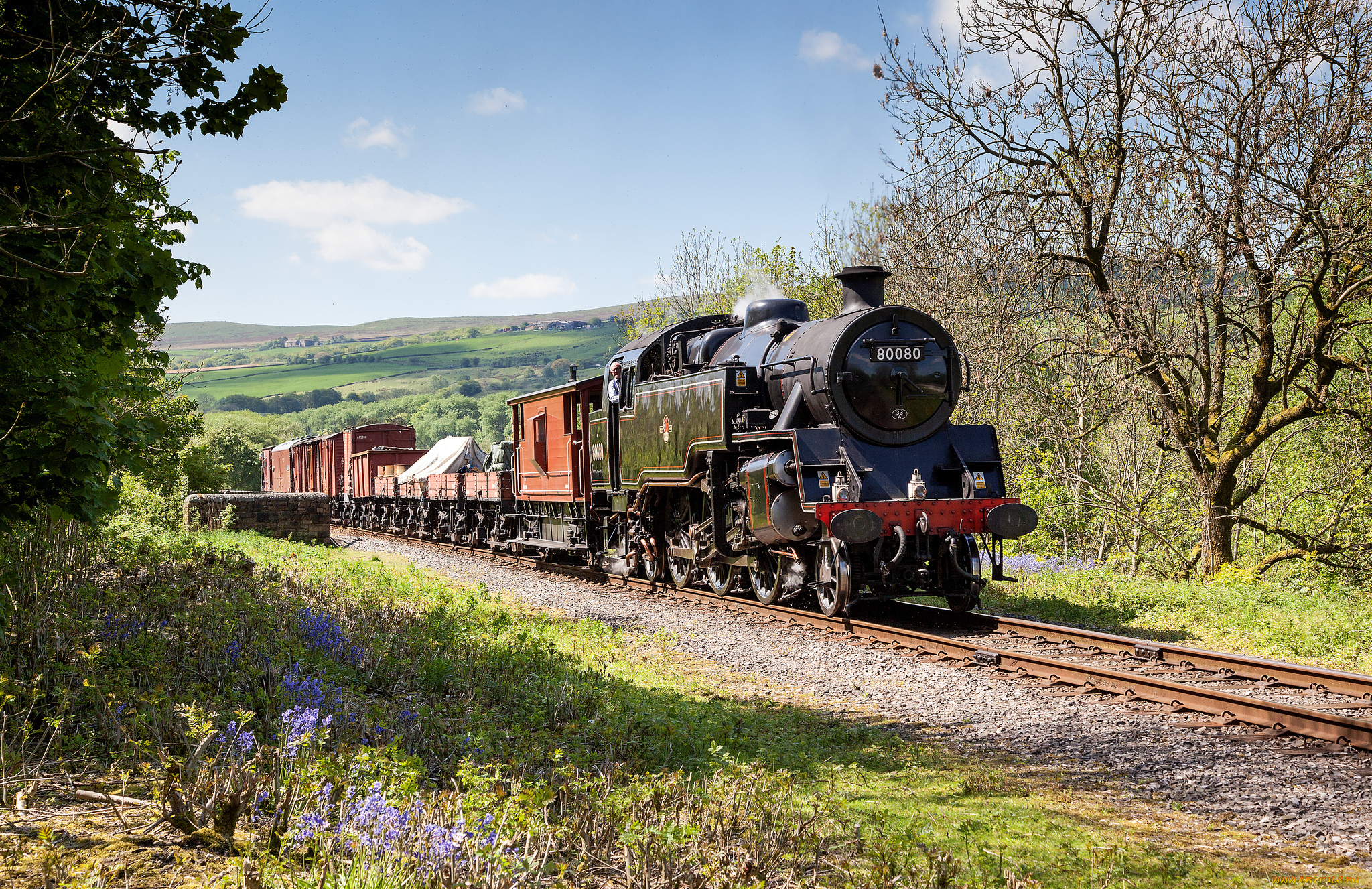 техника, паровозы, паровоз, дорога, железная