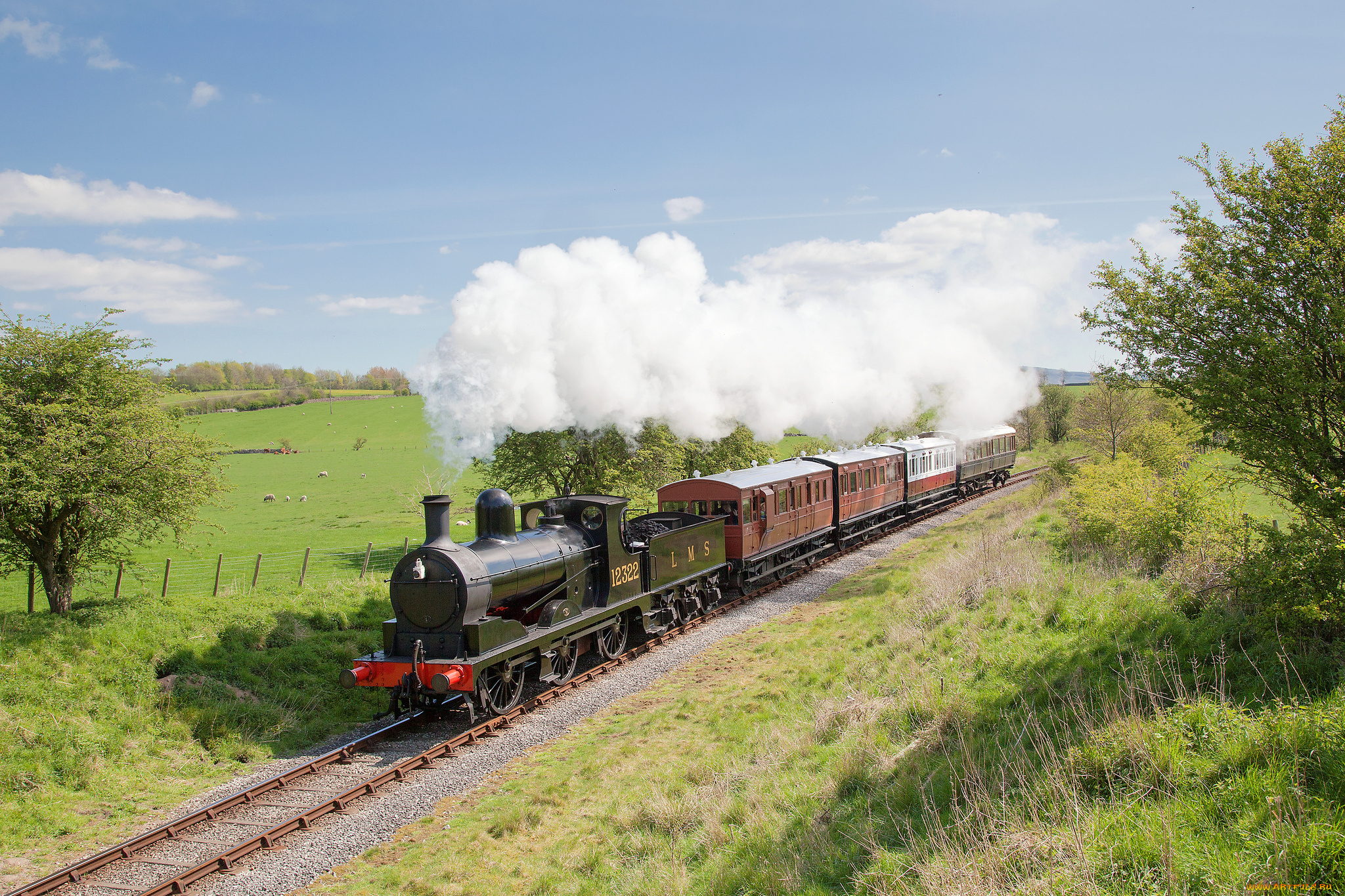 техника, паровозы, паровоз, дорога, железная