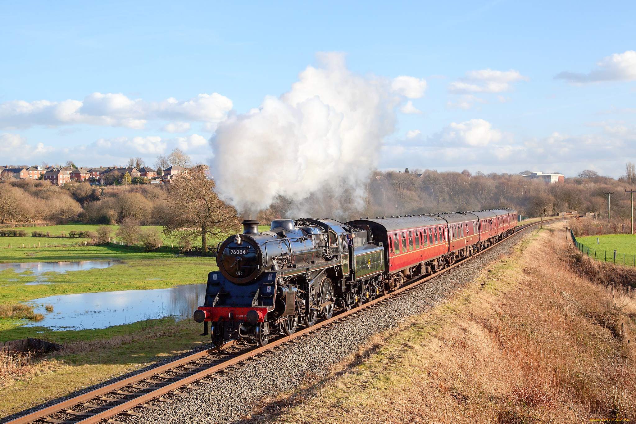 техника, паровозы, паровоз, дорога, железная