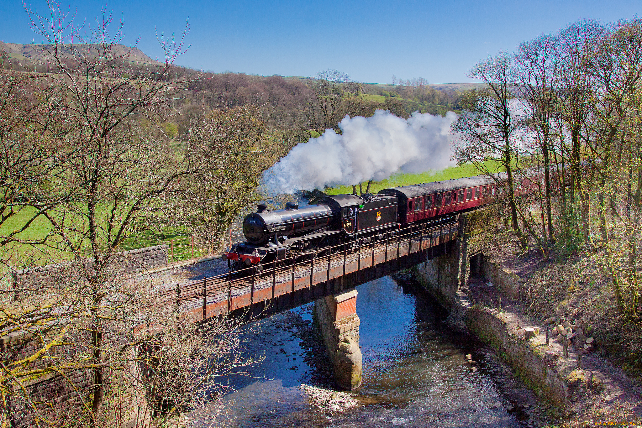 техника, паровозы, паровоз, дорога, железная