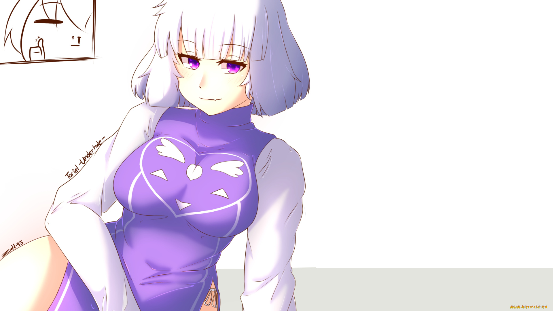 аниме, животные, , существа, tagme, artist, toriel, undertale, девушка, арт