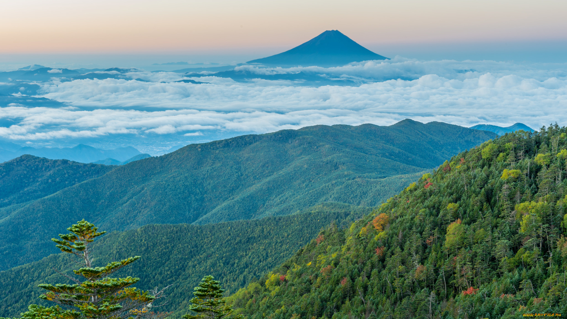 природа, горы, гора, пейзаж, облака
