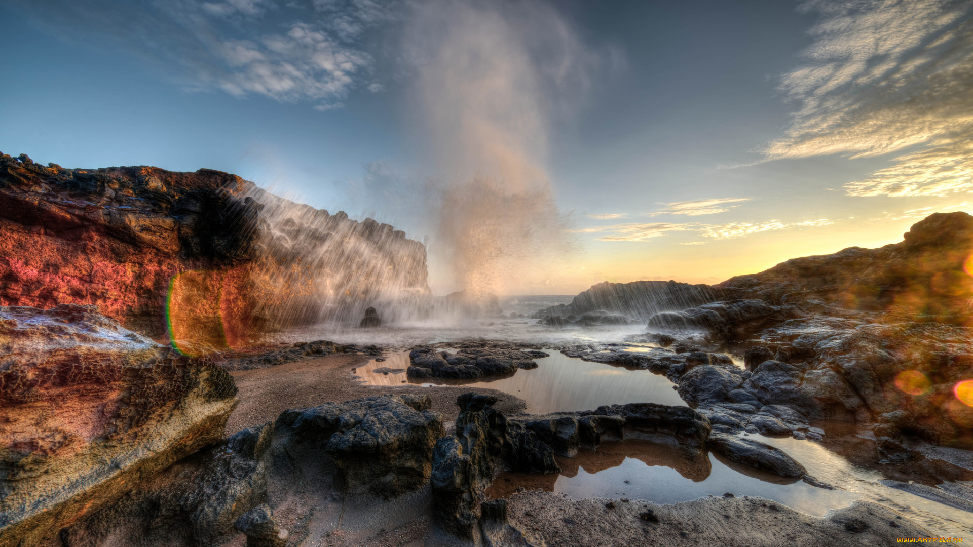 природа, побережье, скалы, бухта