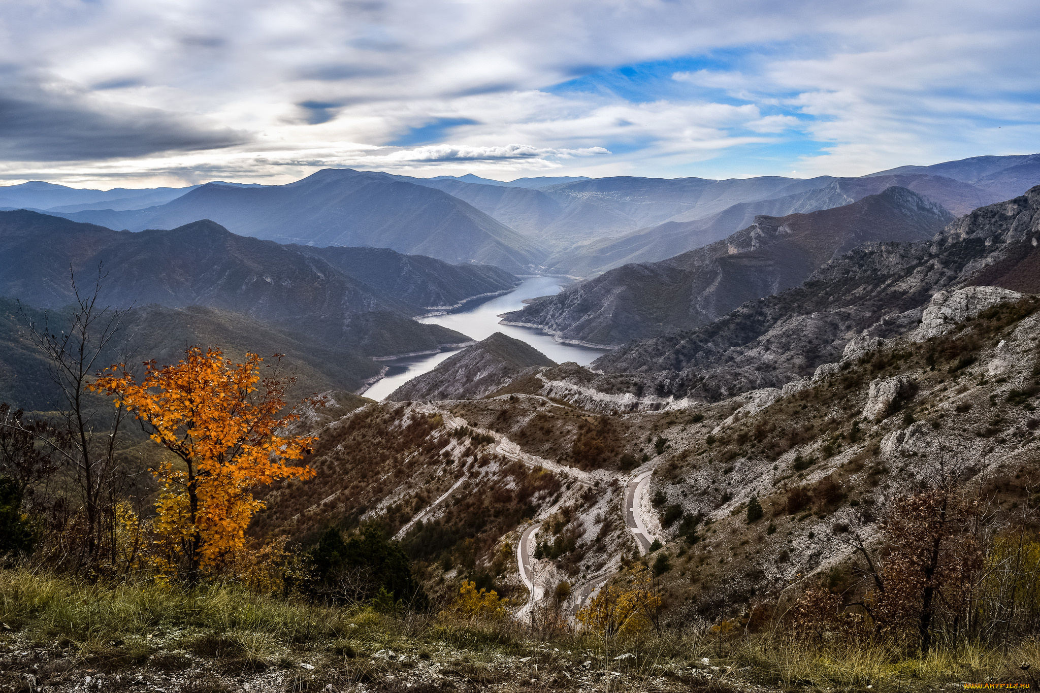 природа, восходы, закаты, лес, река, горы, осень, деревья