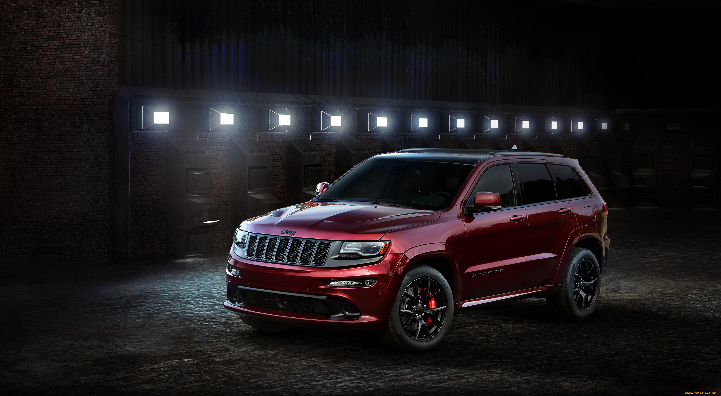 автомобили, jeep, night, srt, cherokee, 2016г, grand, красный, wk2